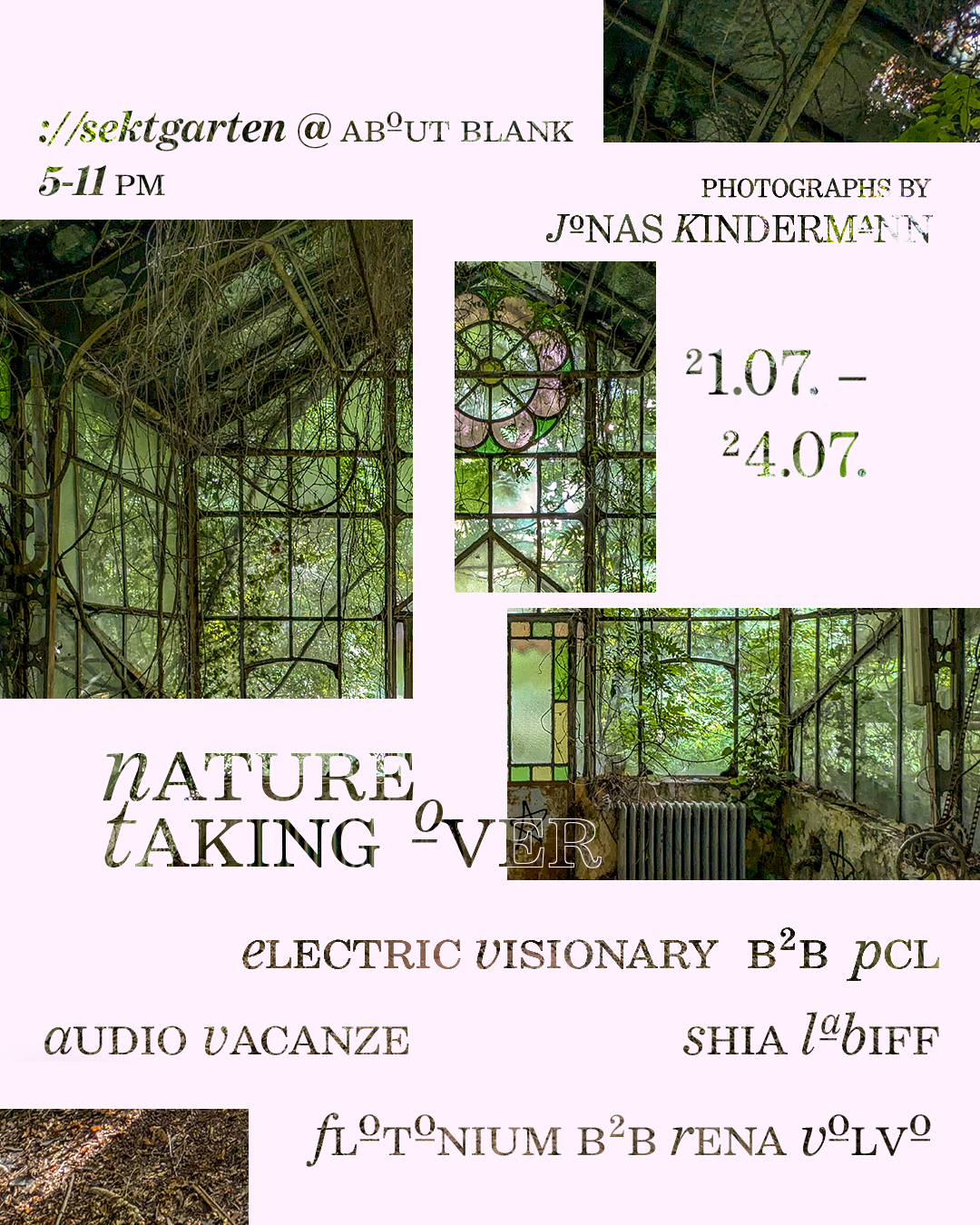 ://sektgarten x vernissage: nature taking over [free entry & open air]