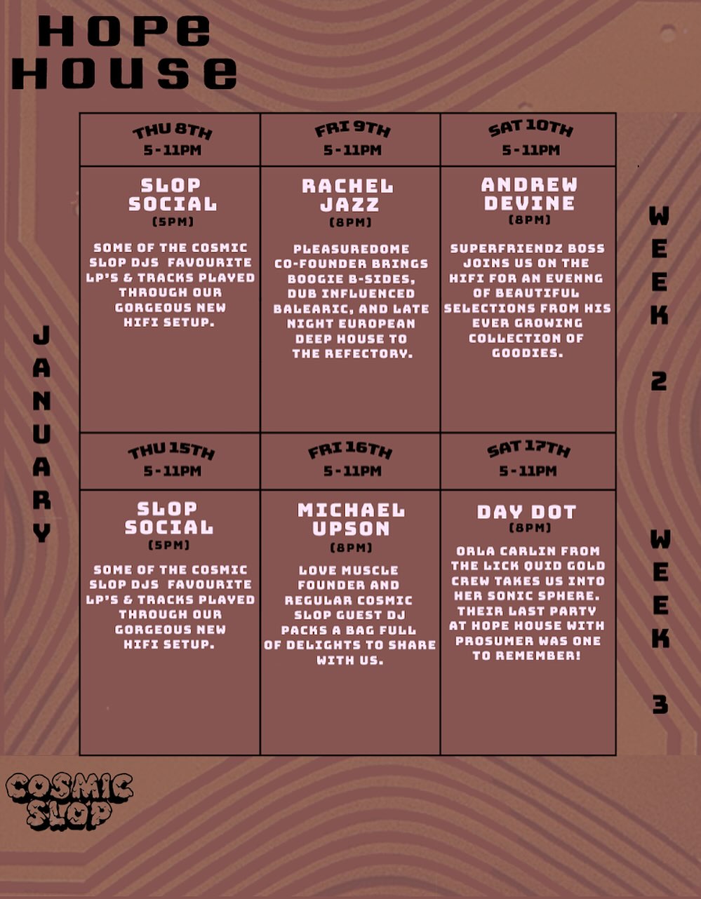 Hope House presents: Cosmic Slop