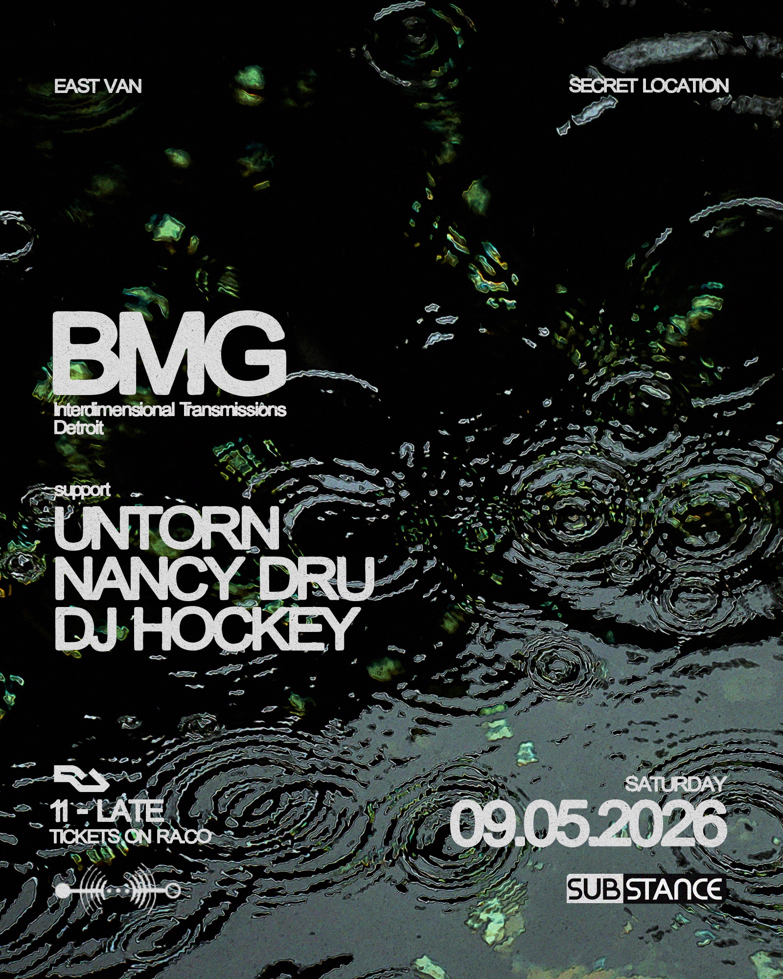 BMG (Detroit), DJ Hockey, Nancy Dru, untorn | Substance x The Orchestrator
