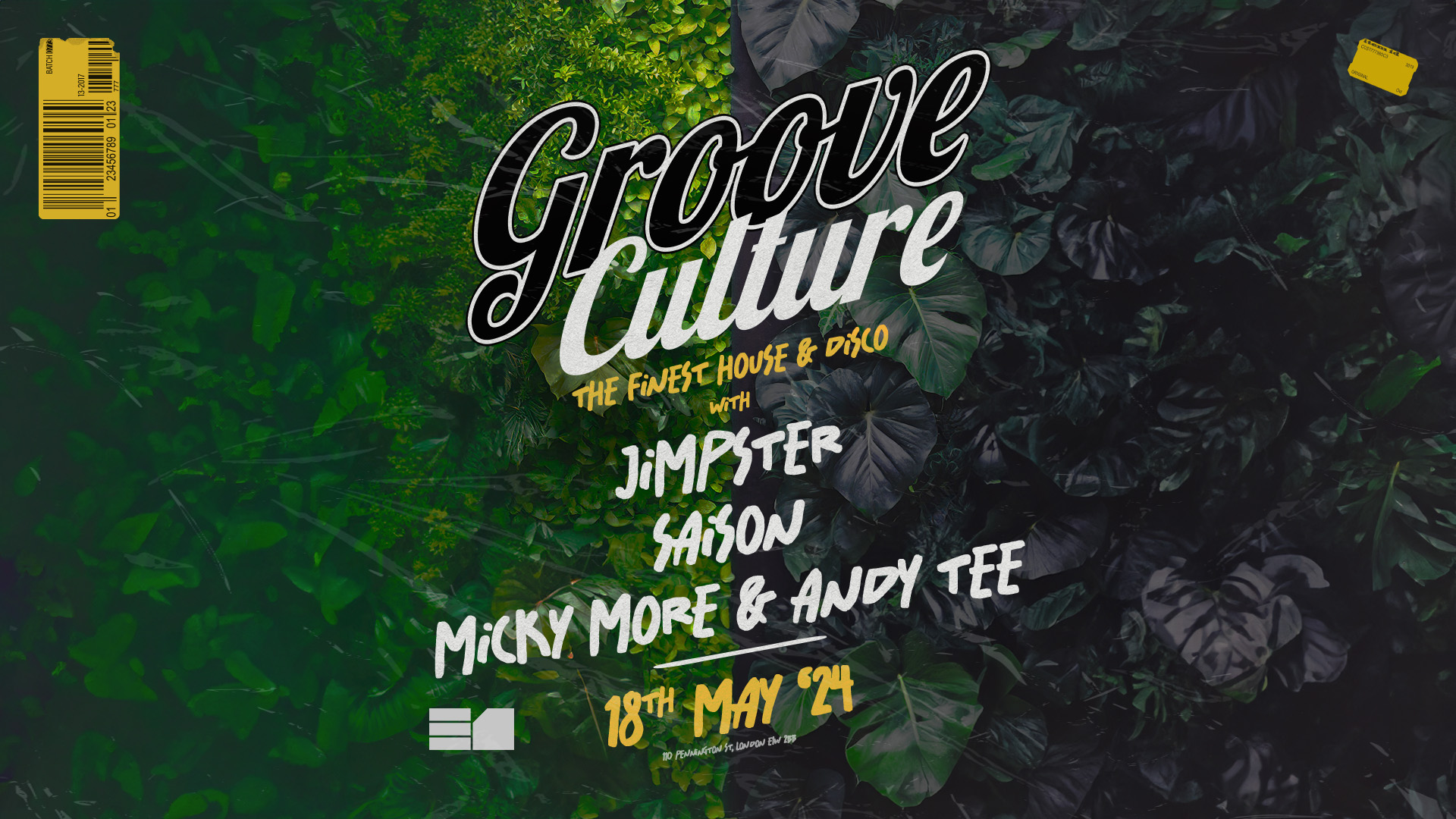 Groove Culture: Jimpster, Saison, Micky More & Andy Tee