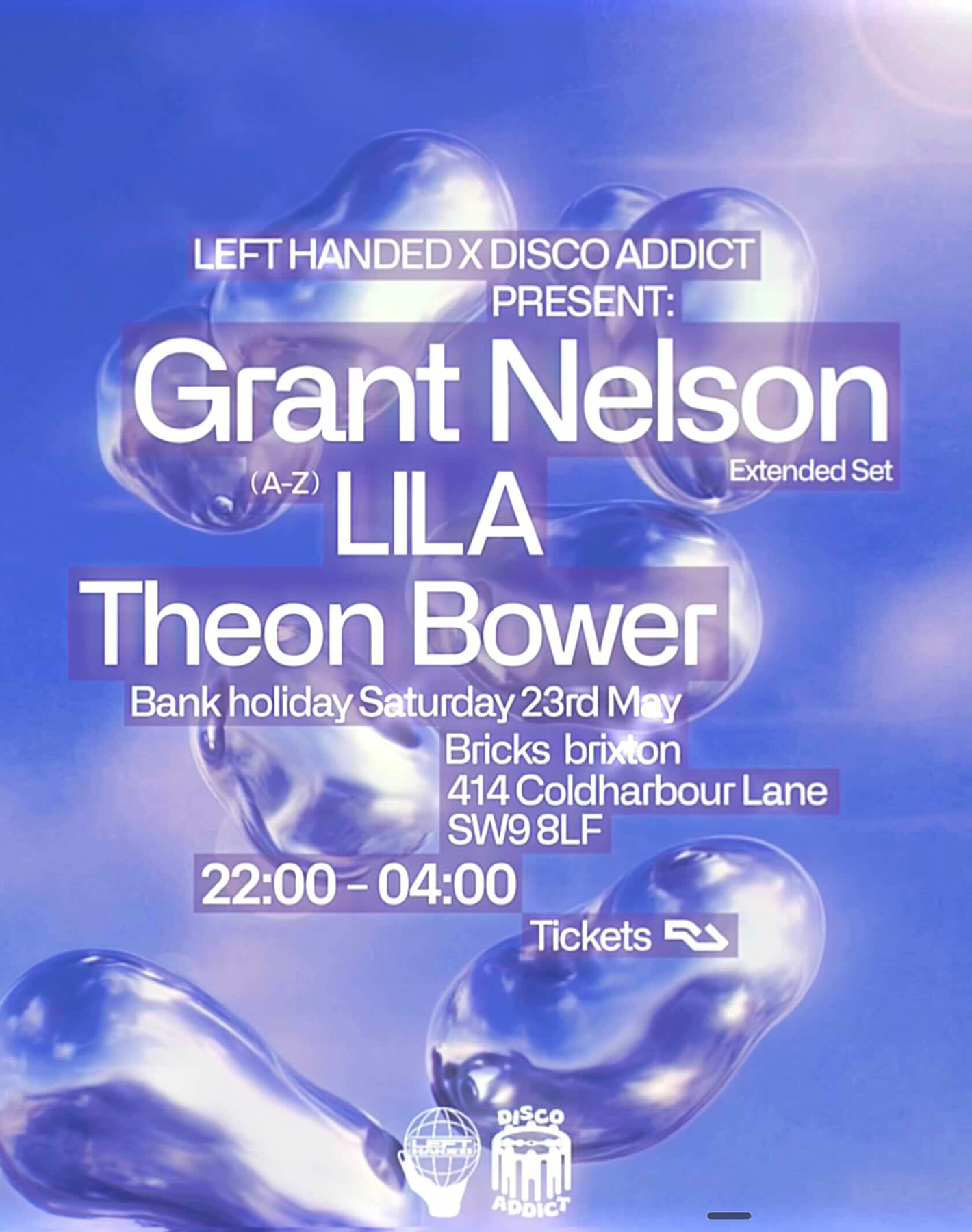 Left Handed X Disco Addict : Grant Nelson, Theon Bower, LILA