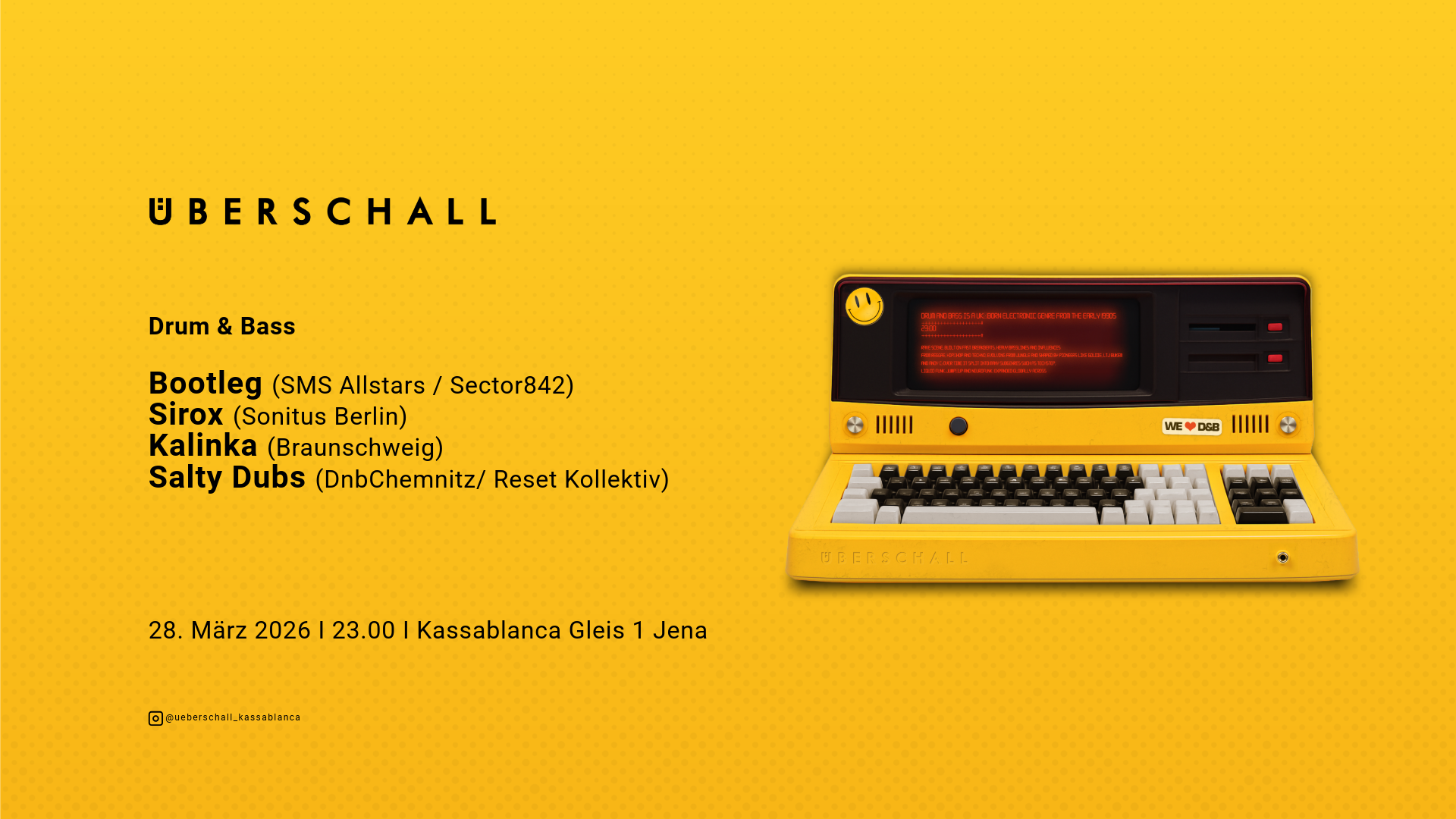 Überschall - DJs: Bootleg - Sirox - Kalinka - Salty Dubs