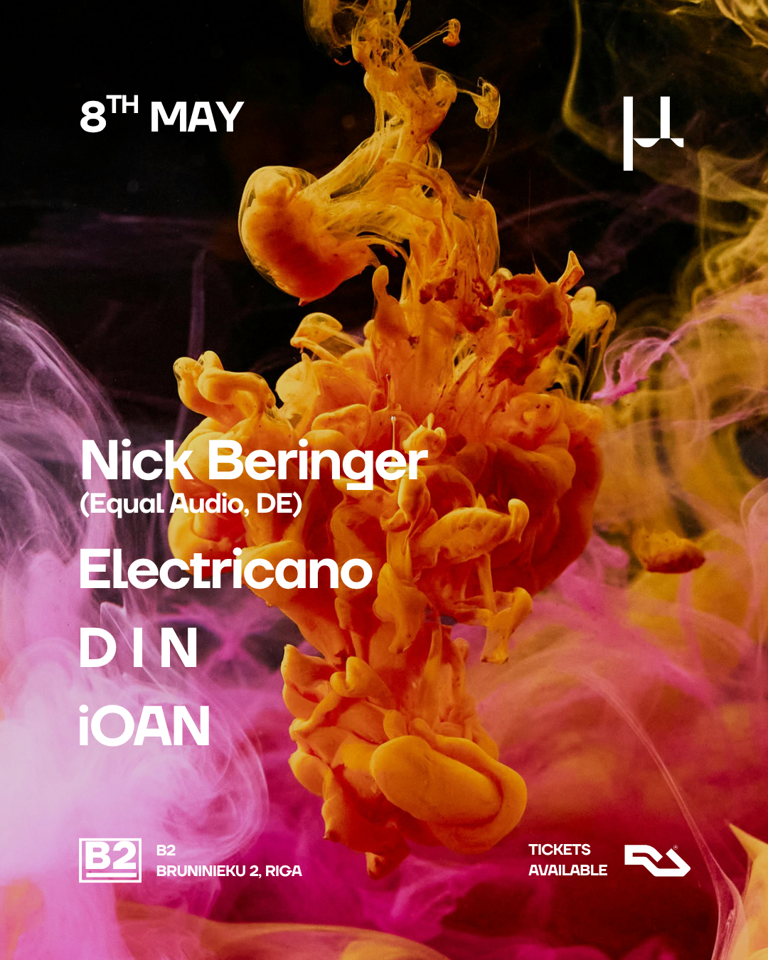 Nick Beringer flyer del evento
