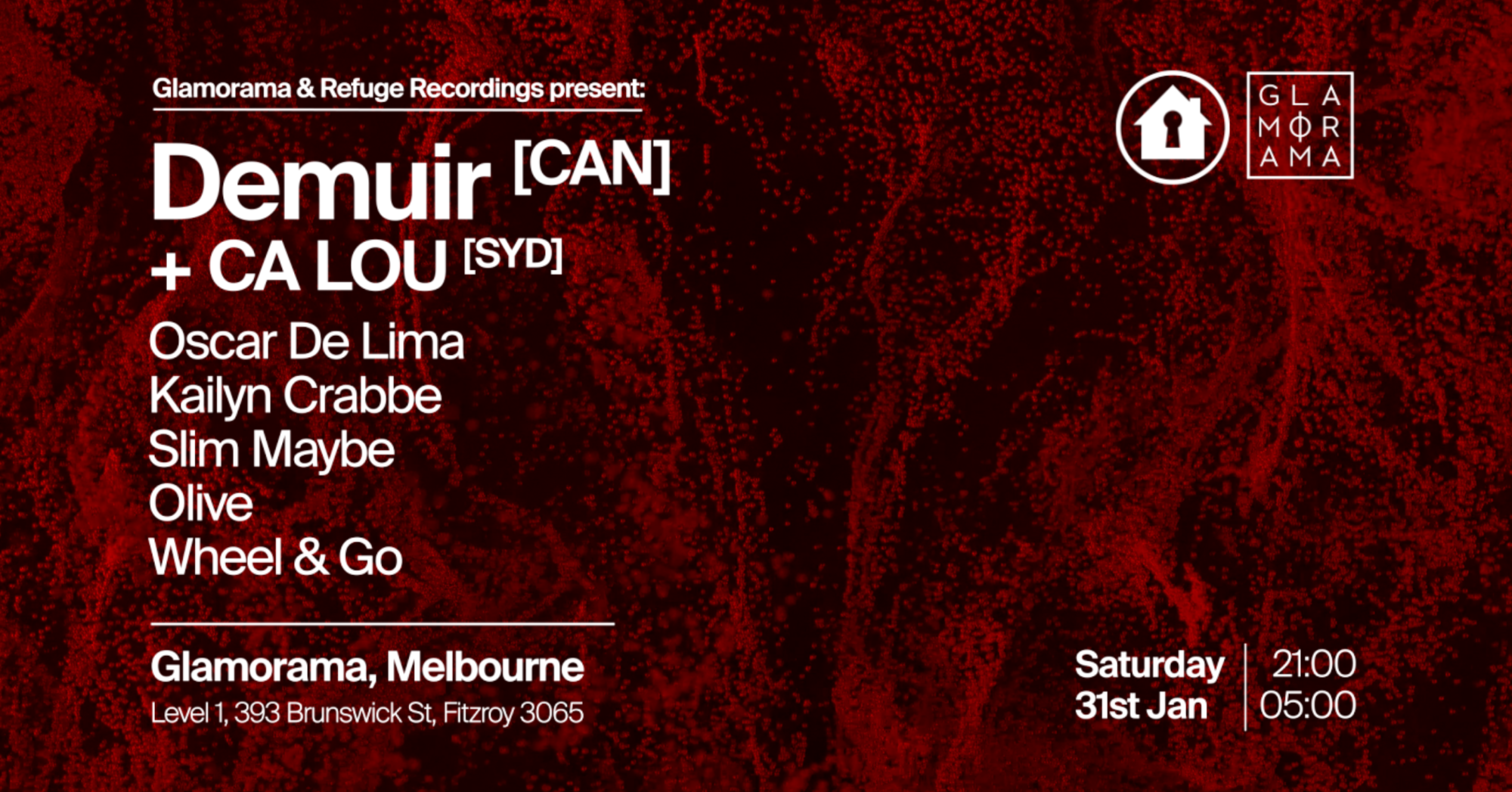 Demuir (CAN) + CA LOU at Glamorama Saturdays