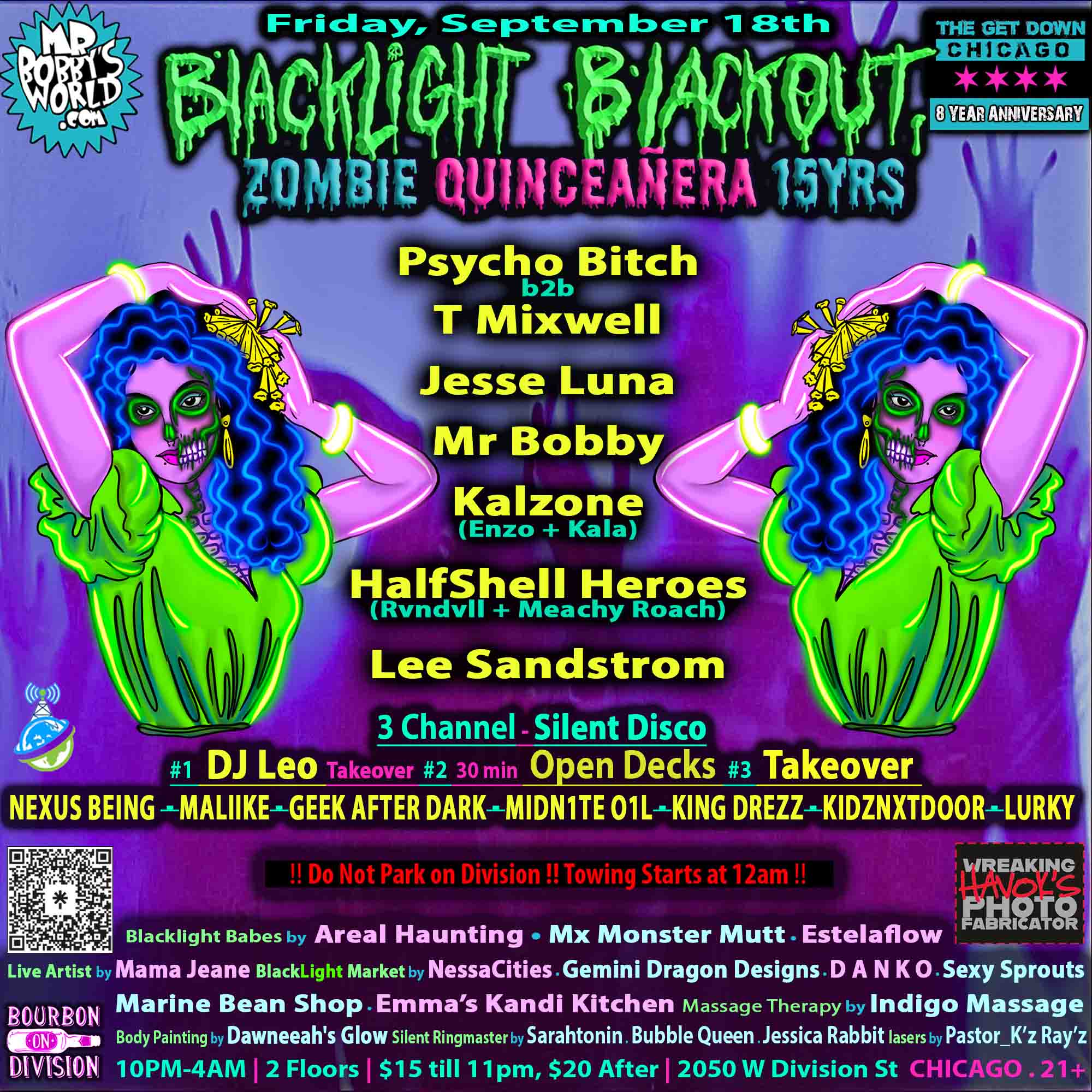 Blacklight Blackout: Zombie Quinceañera edition - 15Yr