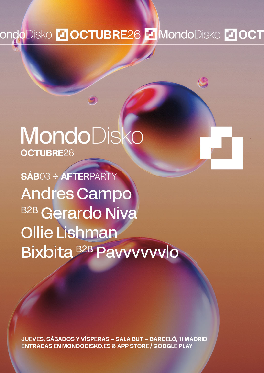 AFTERPARTY: Andres Campo B2B Gerardo Niva / Ollie Lishman / BIXBITA B2B pavvvvvvlo