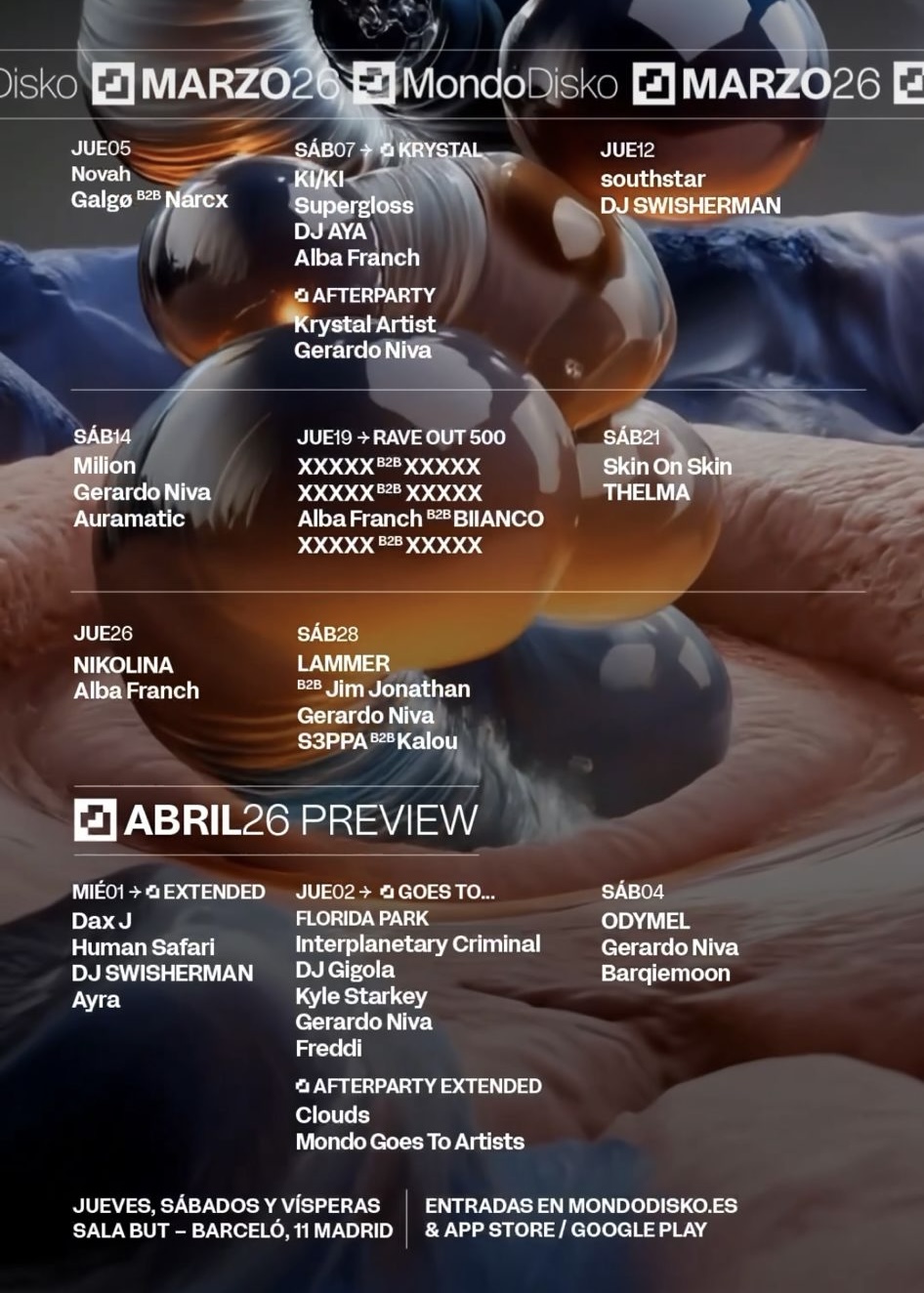 RAVEOUT 500: XXXXX B2B XXXXX / XXXXX B2B zwilling. / Alba Franch B2B BIIANCO / XXXXX B2B XXXXX