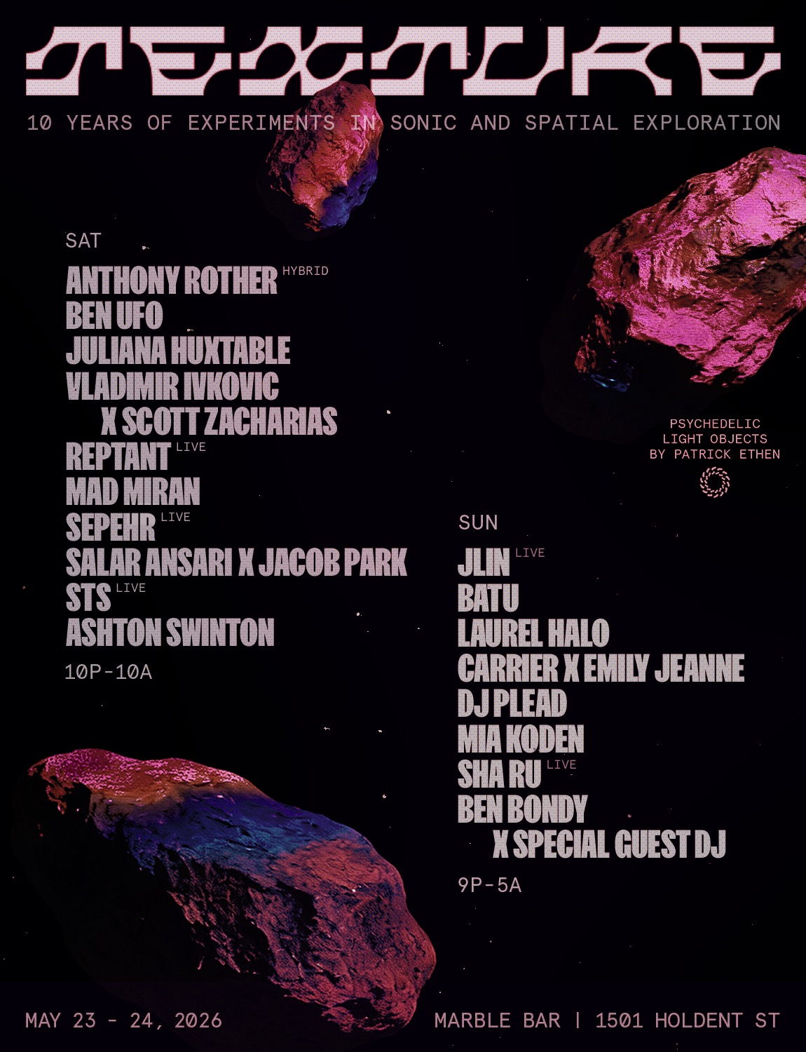 10 Years of Texture - Saturday