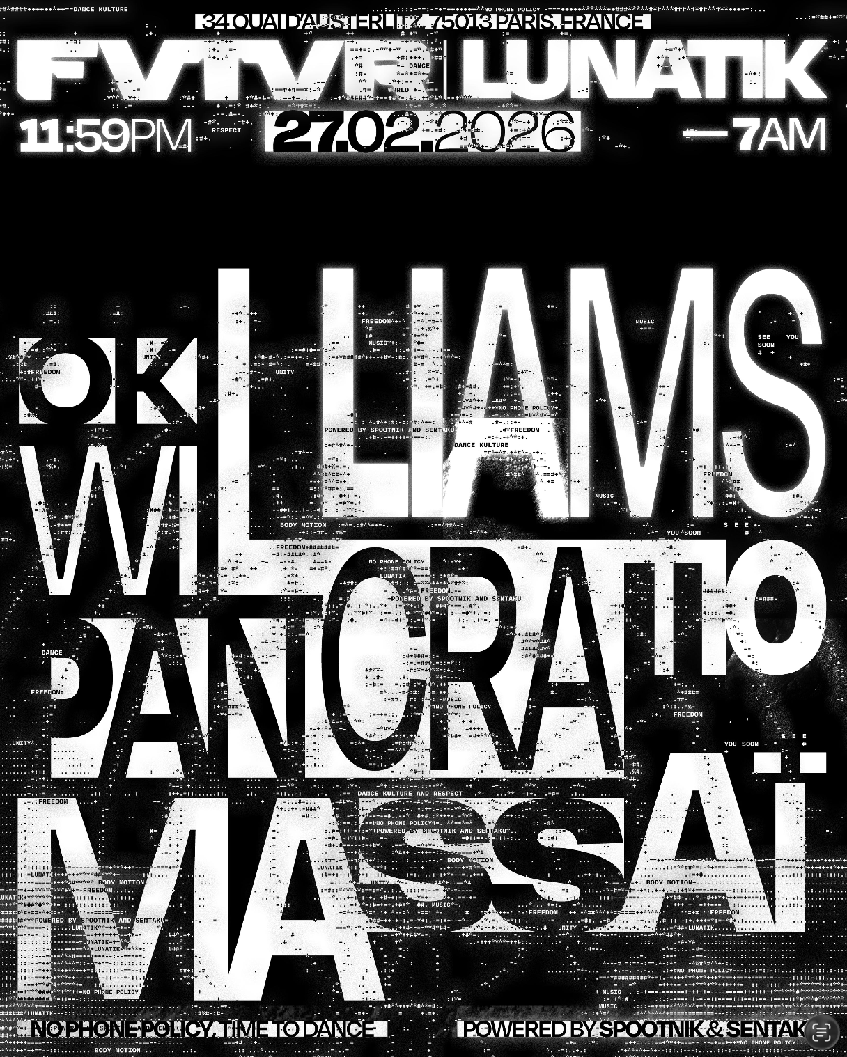 LUNATIK: OK Williams, Pancratio, Massaï