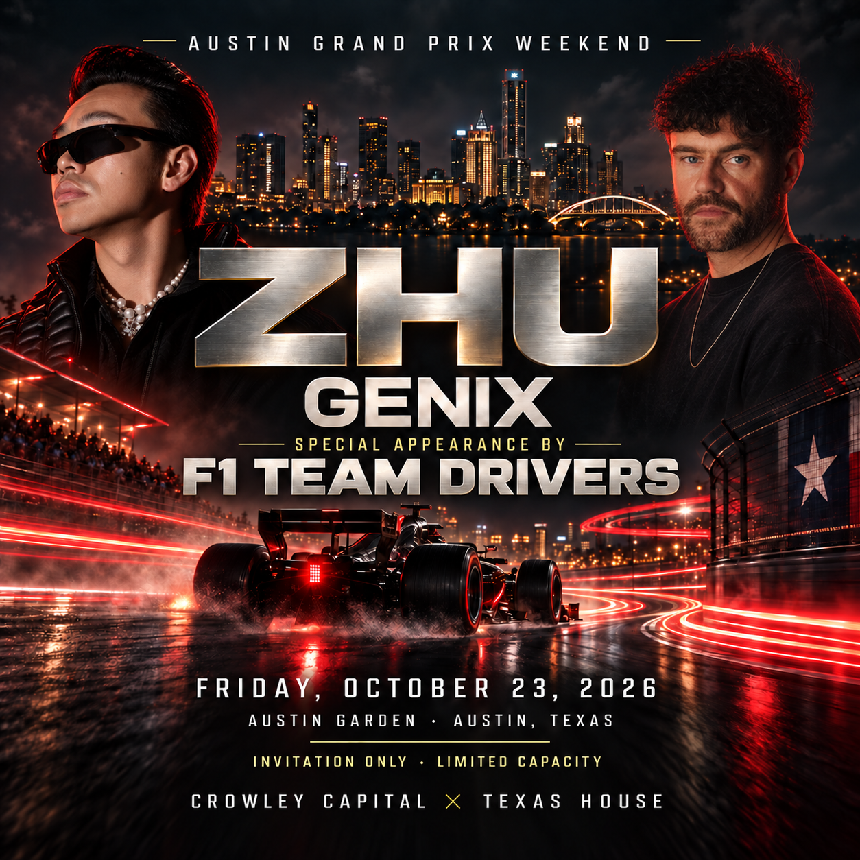 ZHU × GENIX: The Austin Grand Prix F1 Experience Along with An F1 Racing team