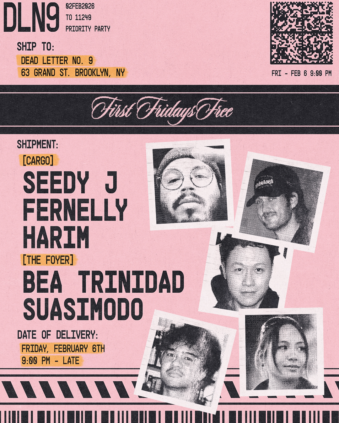 First Fridays Free: Seedy J, Fernelly, Harim, Bea Trinidad, Suasimodo - Dead Letter No.9