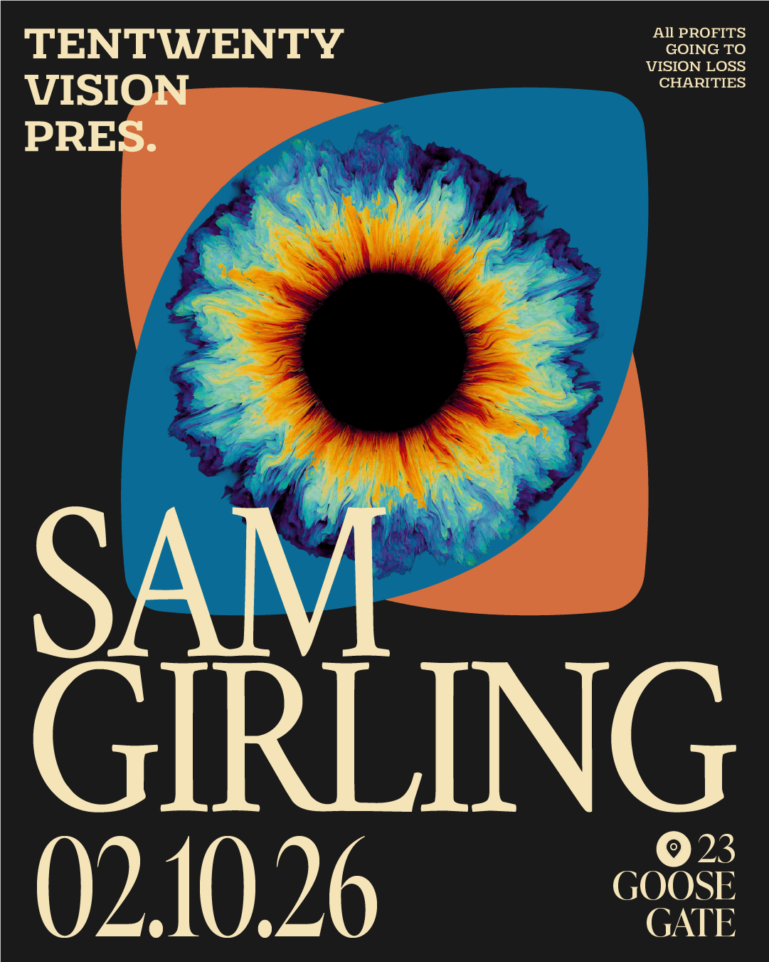 Sam Girling volantino evento