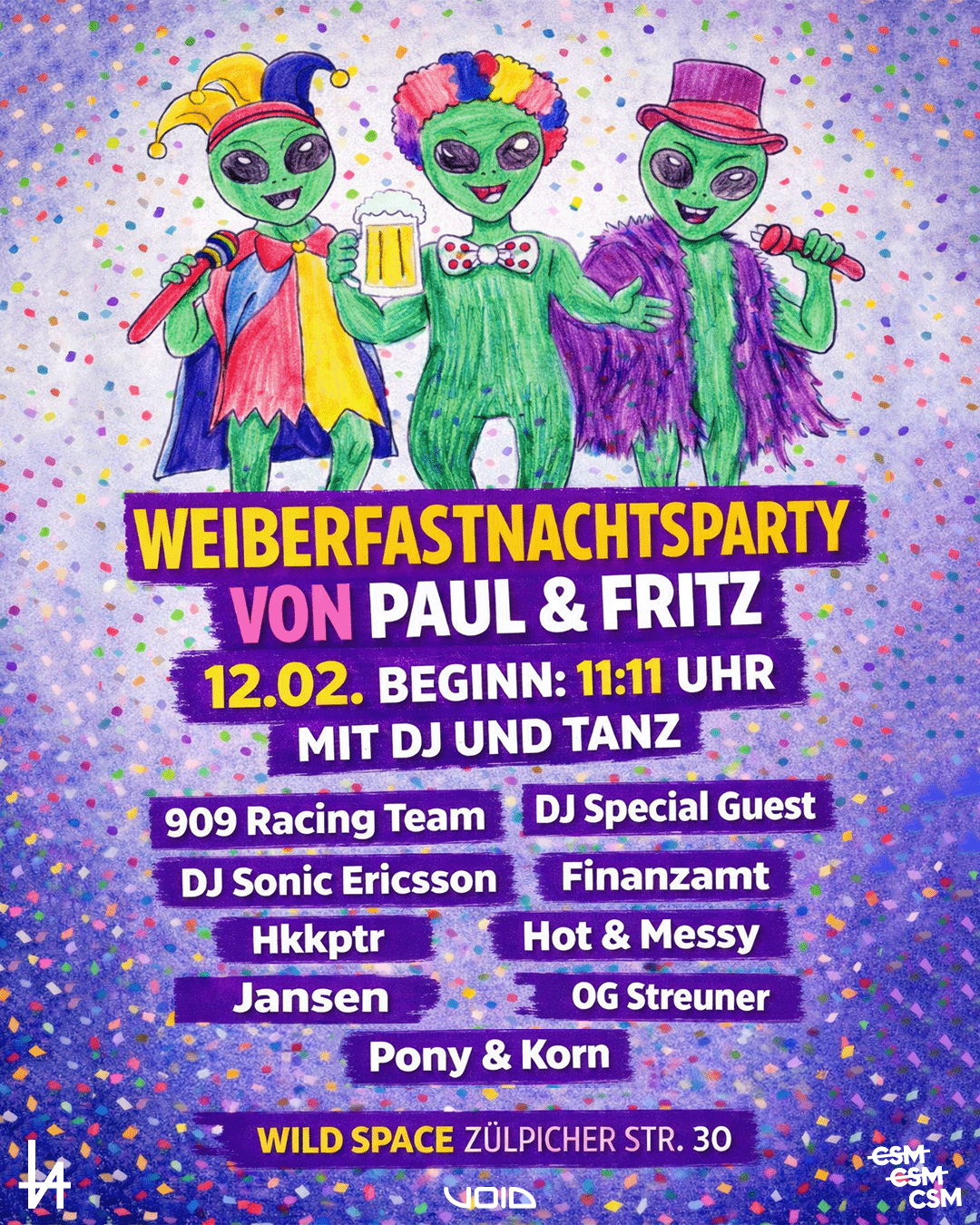 Weiberfastnachtsparty von Paul & Fritz