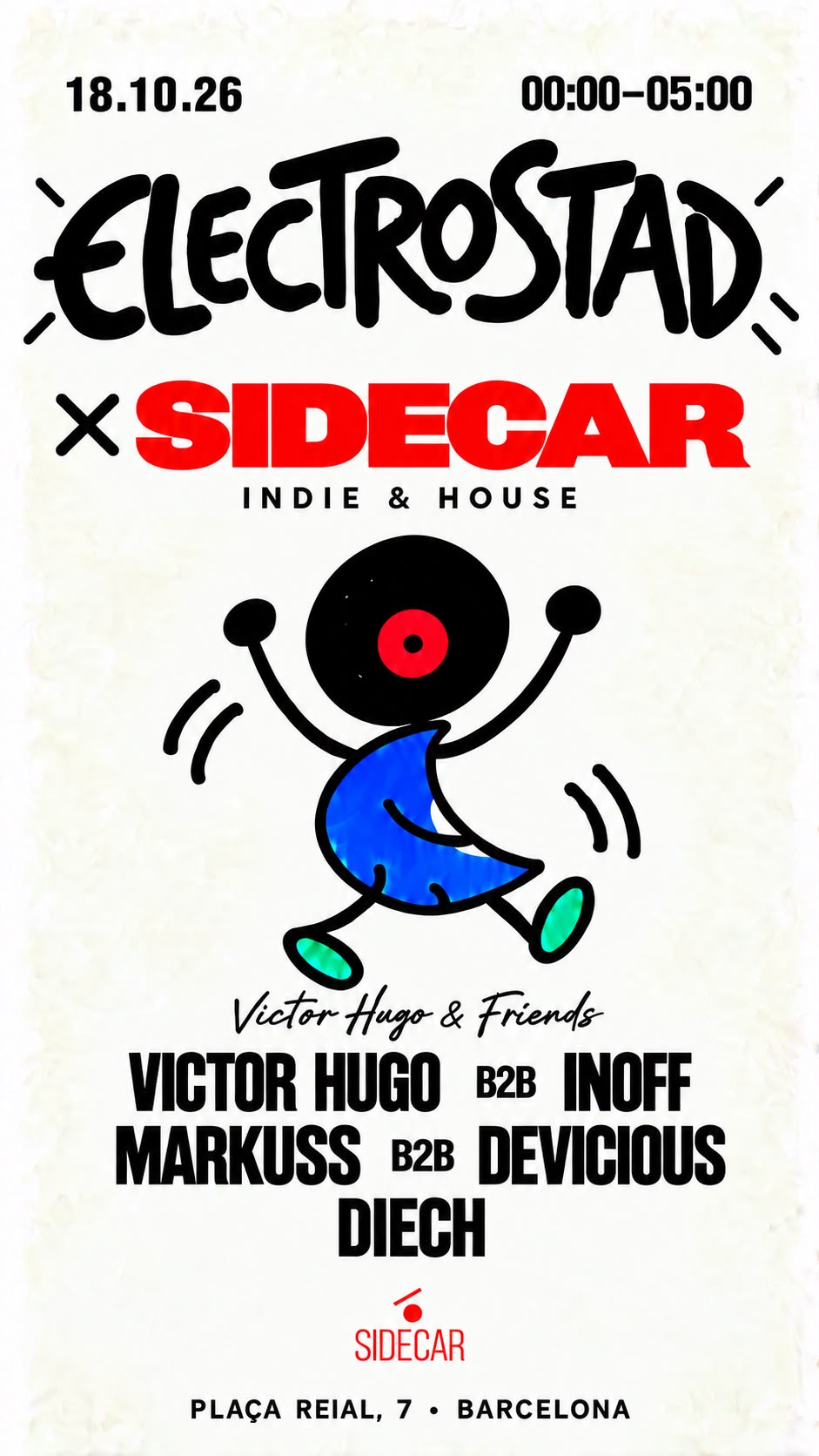Electrostad: FREE PARTY with Devicious B2B Markuss, INOFF B2B Victor Hugo