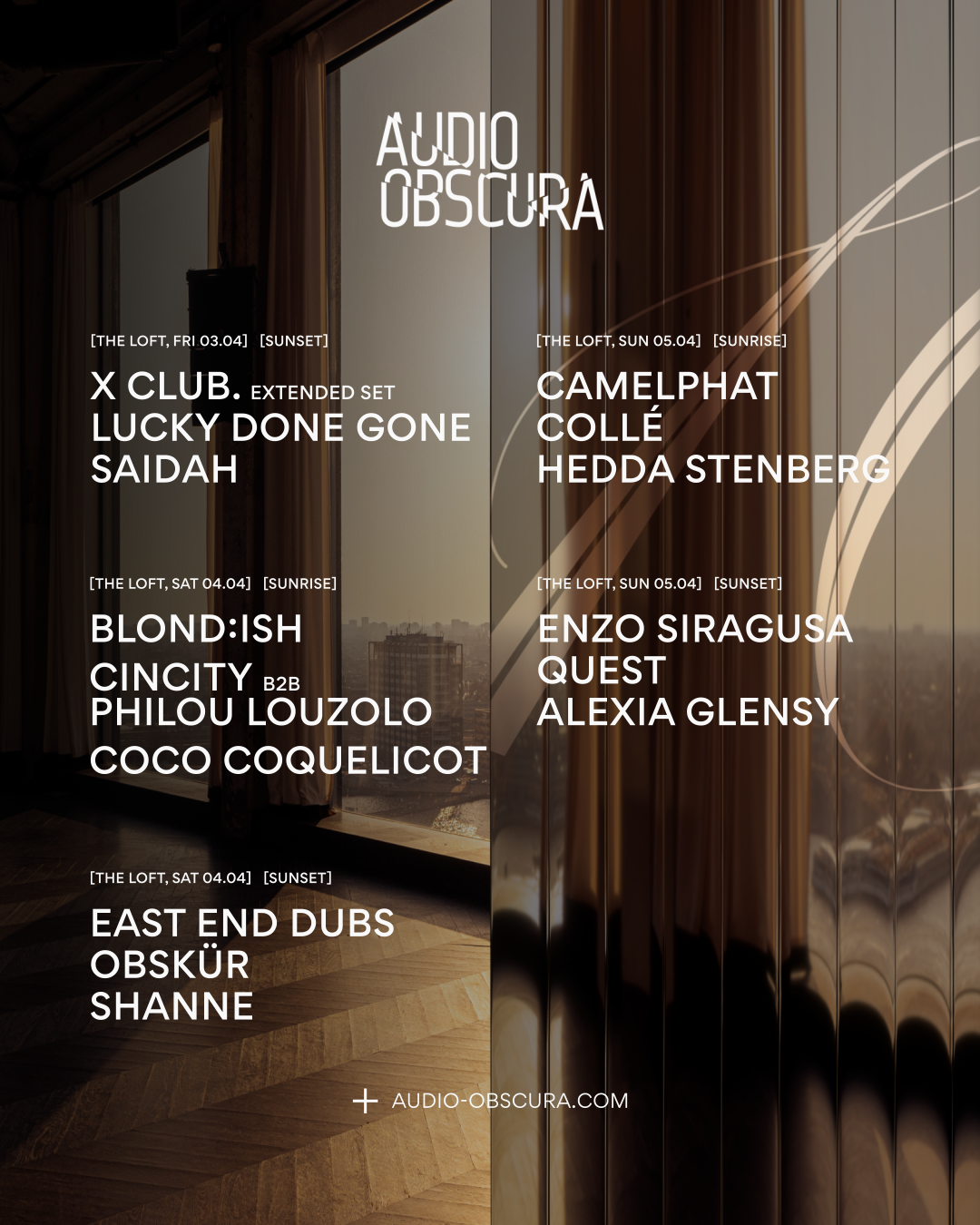 10 Years Audio Obscura at The Loft - Easter Special