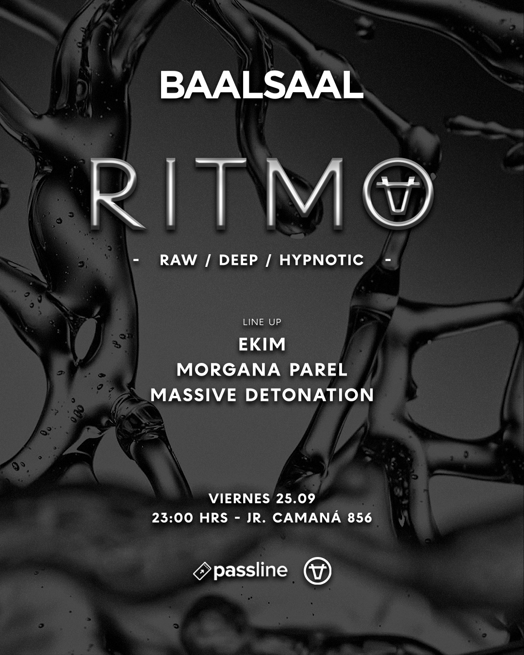 BAALSAAL pres. Ritmo: EKIM, Morgana Parel, Massive Detonation
