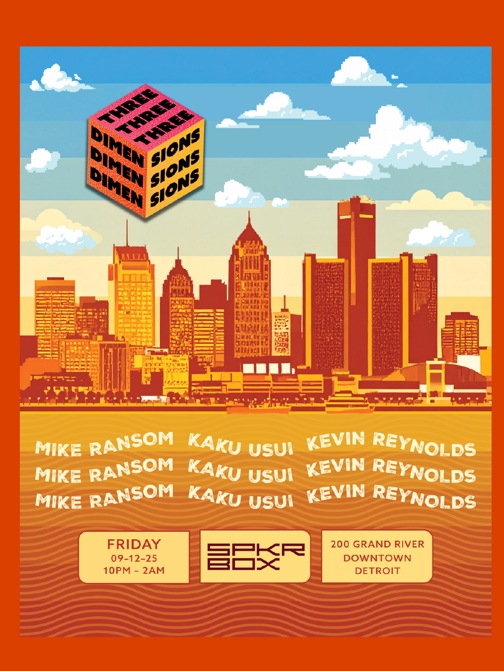 Three Dimensions at Spkrbox, Detroit