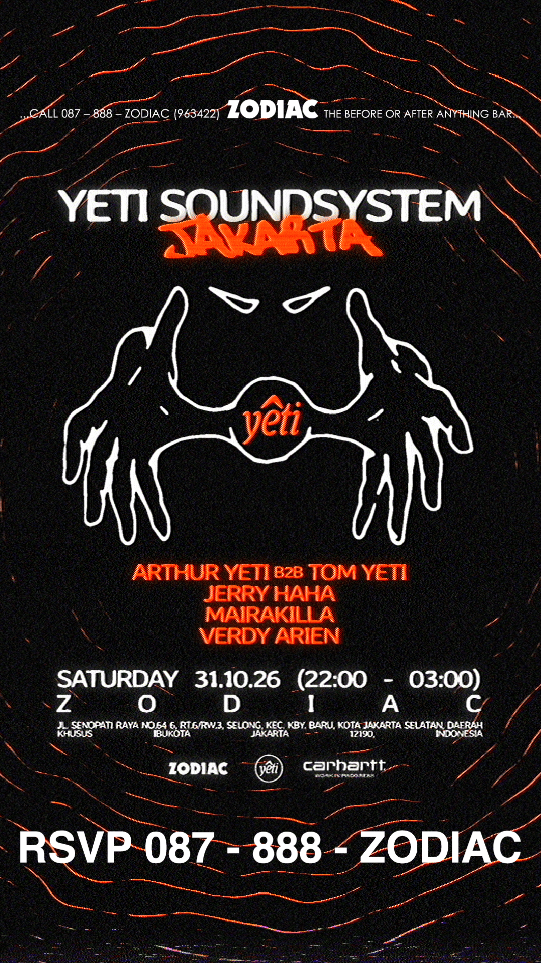 Yeti SOUNDSYSTEM TOUR: JAKARTA flyer Yeti SOUNDSYSTEM TOUR: JAKARTA flyer