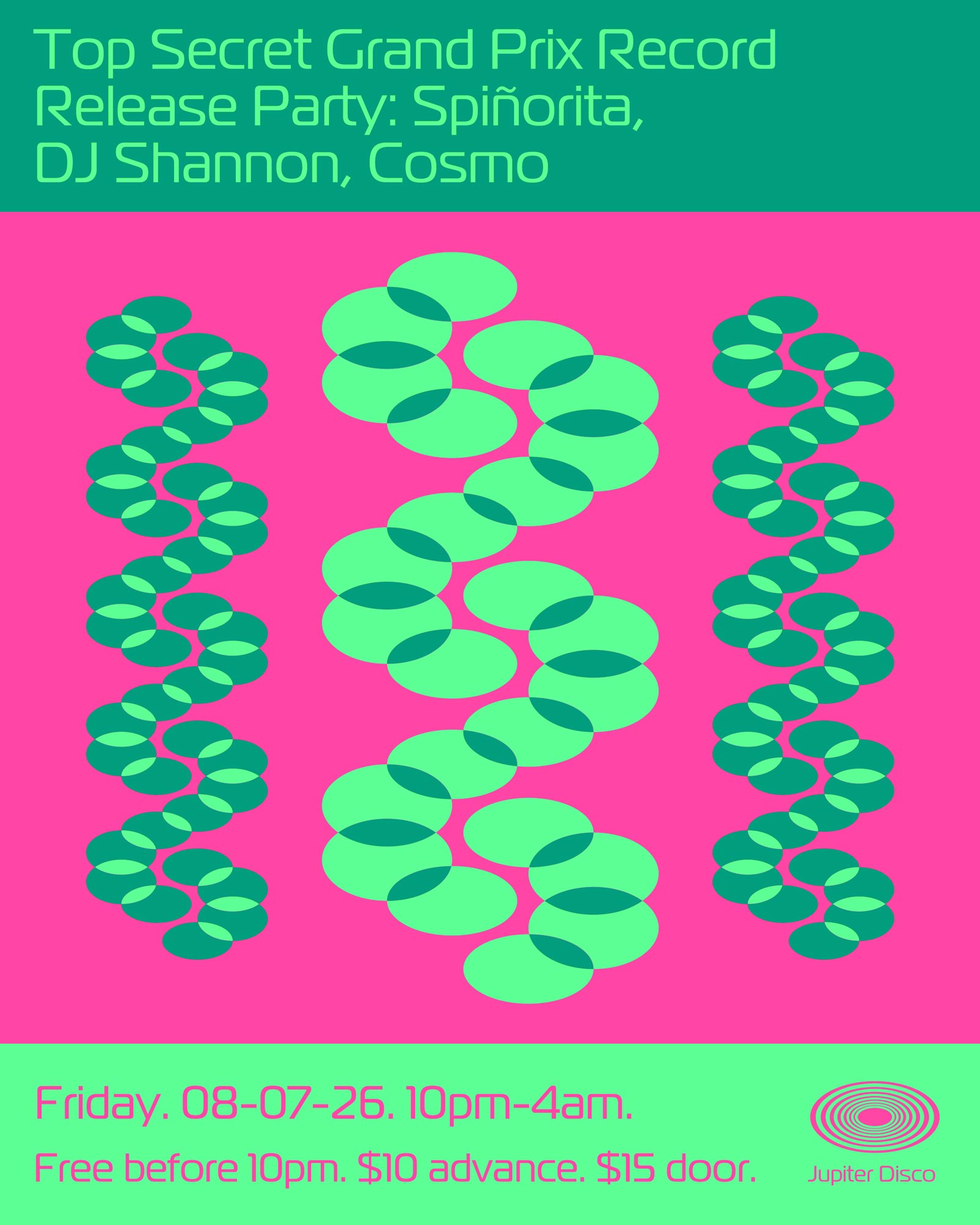 Top Secret Grand Prix Record Release Party: Spiñorita, DJ Shannon, Cosmo