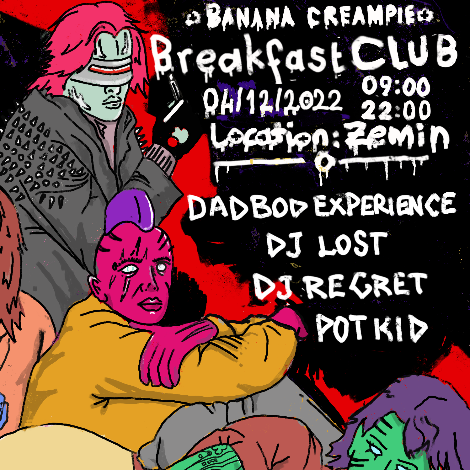 Banana Creampie Breakfast Club at Zemin Art Gallery, Berlin