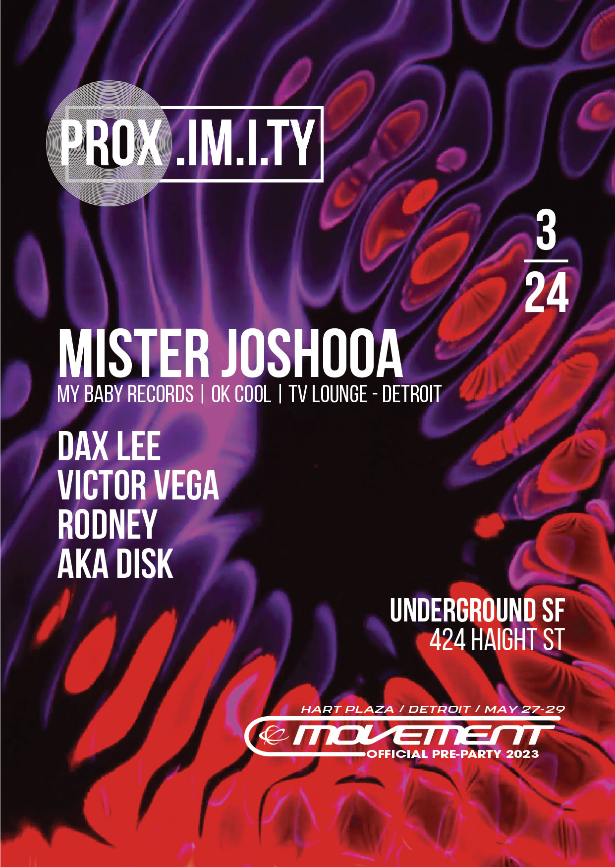 Movement Official Pre-Party w/ Mister Joshooa at Underground SF, San  Francisco/Oakland