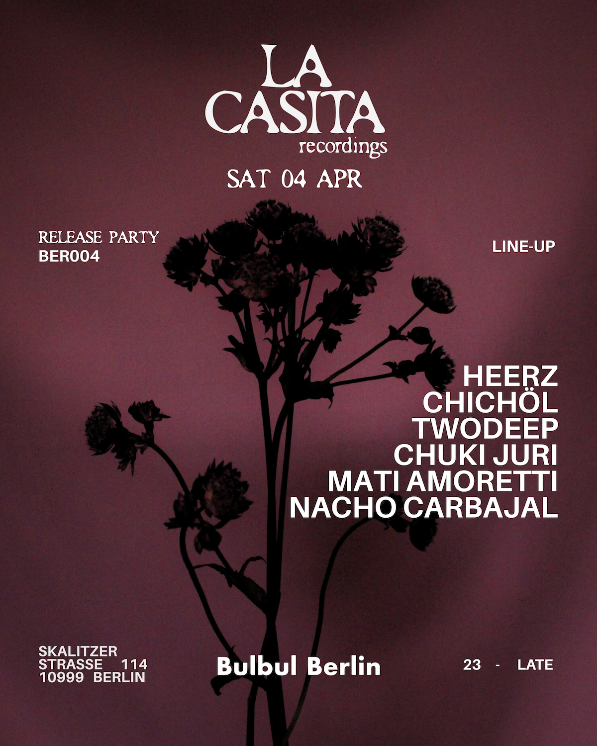 La Casita Recordings - VA 002 Release Party: Mati Amoretti x Heerz, Chichöl x Chuki Juri & More