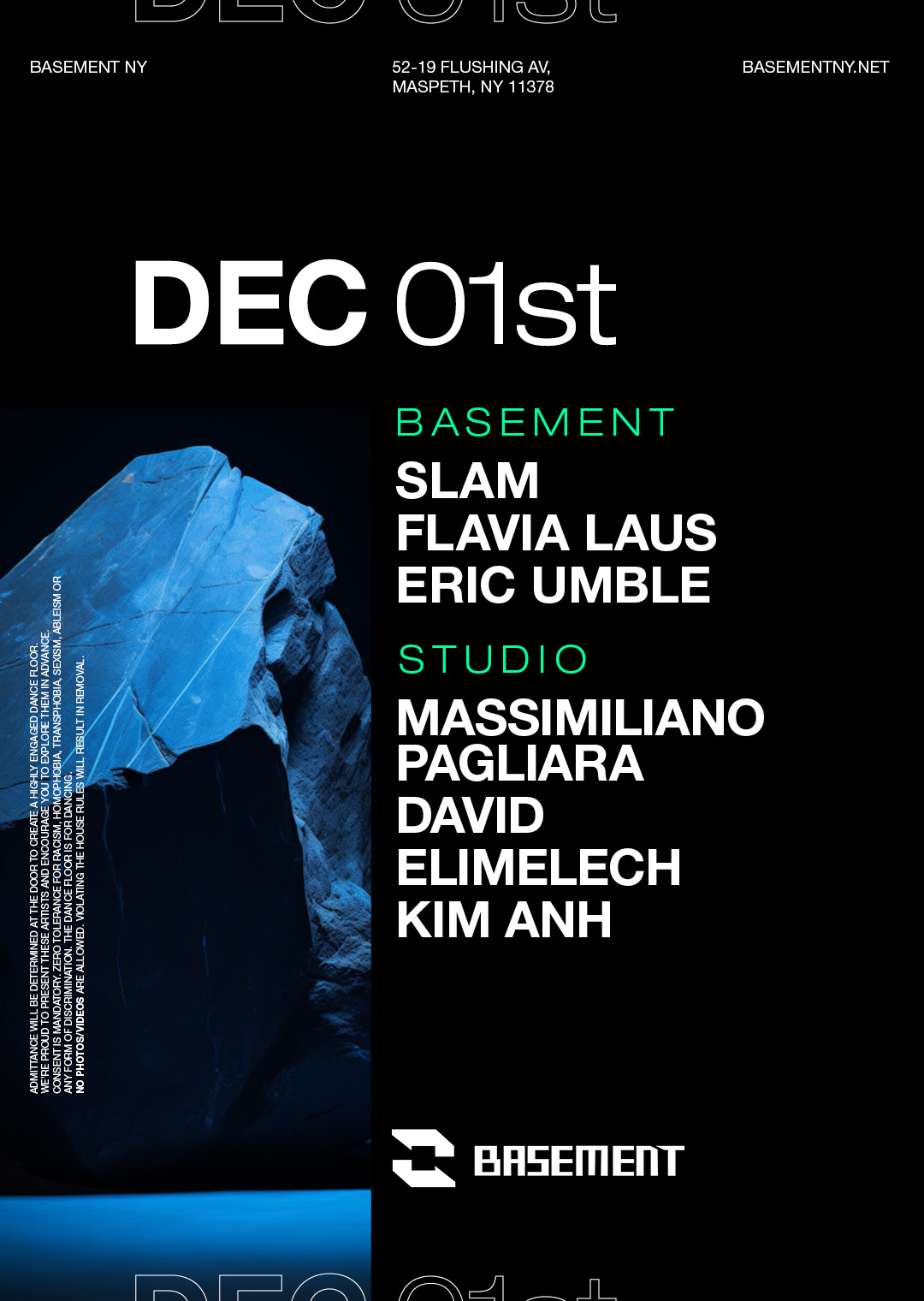 Slam / Flavia Laus / Eric Umble / Massimiliano Pagliara / David Elimelech / Kim  Anh at BASEMENT, New York City