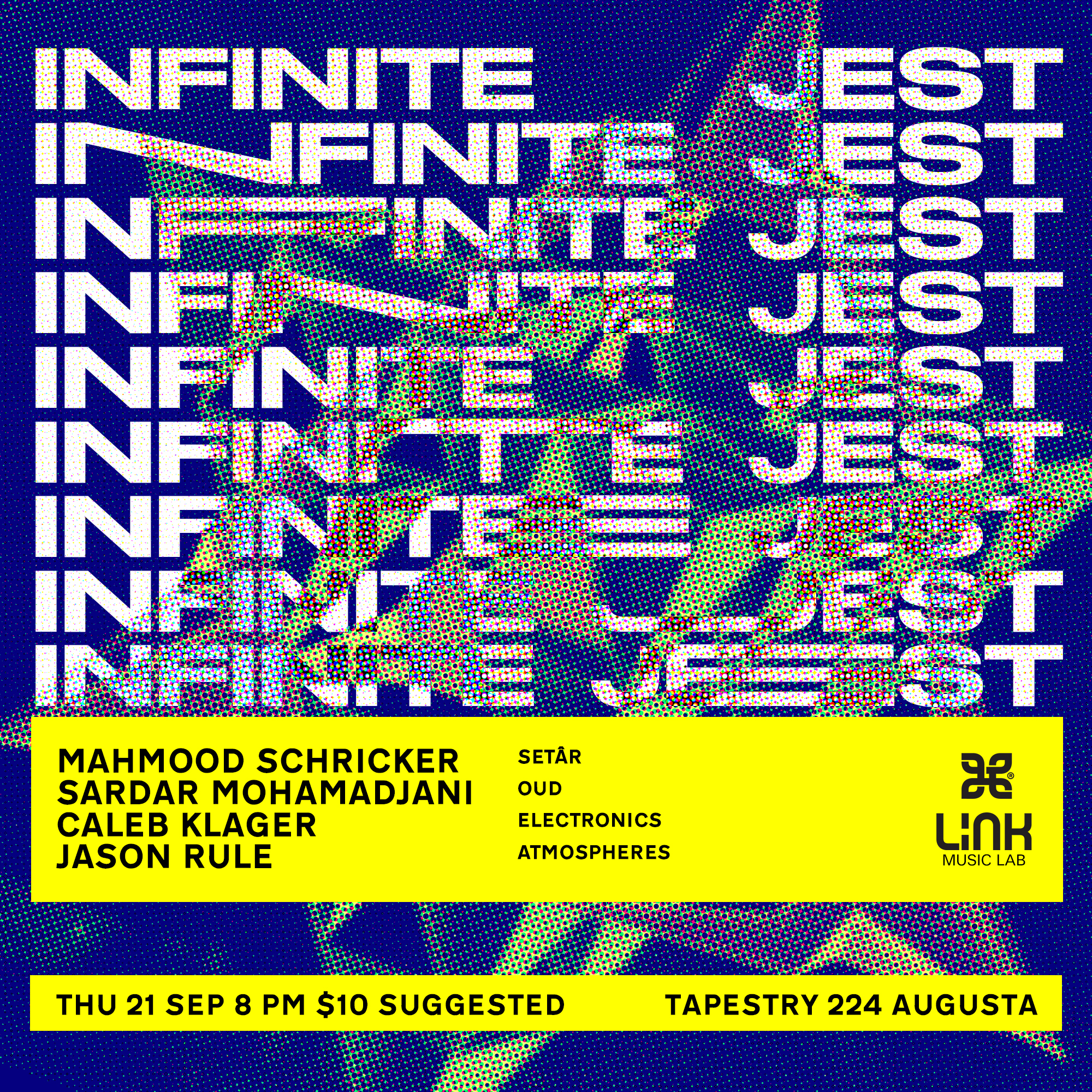 Infinite Jest: Mahmood Schricker, Caleb Klager (MMRI), Jason Rule (Neon  Lichter) at Tapestry, Toronto