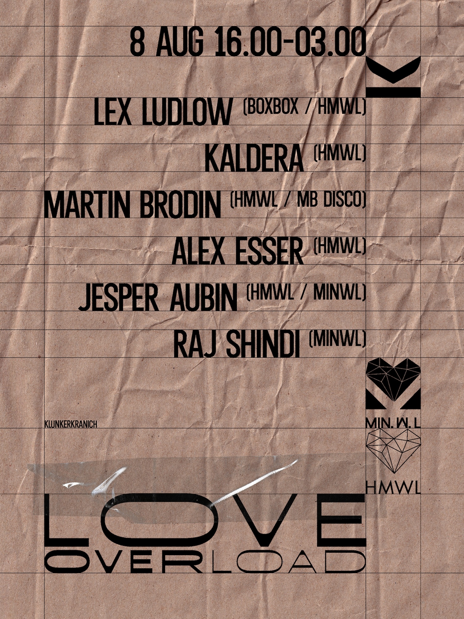 LOVE OVERLOAD - HMWL & MINWL Label night