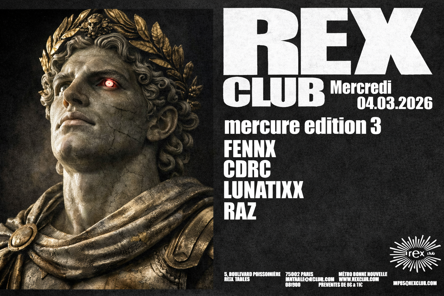 Olympe Mercure Édition 3: FennX, Cdrc, Uzi Nas, Raz