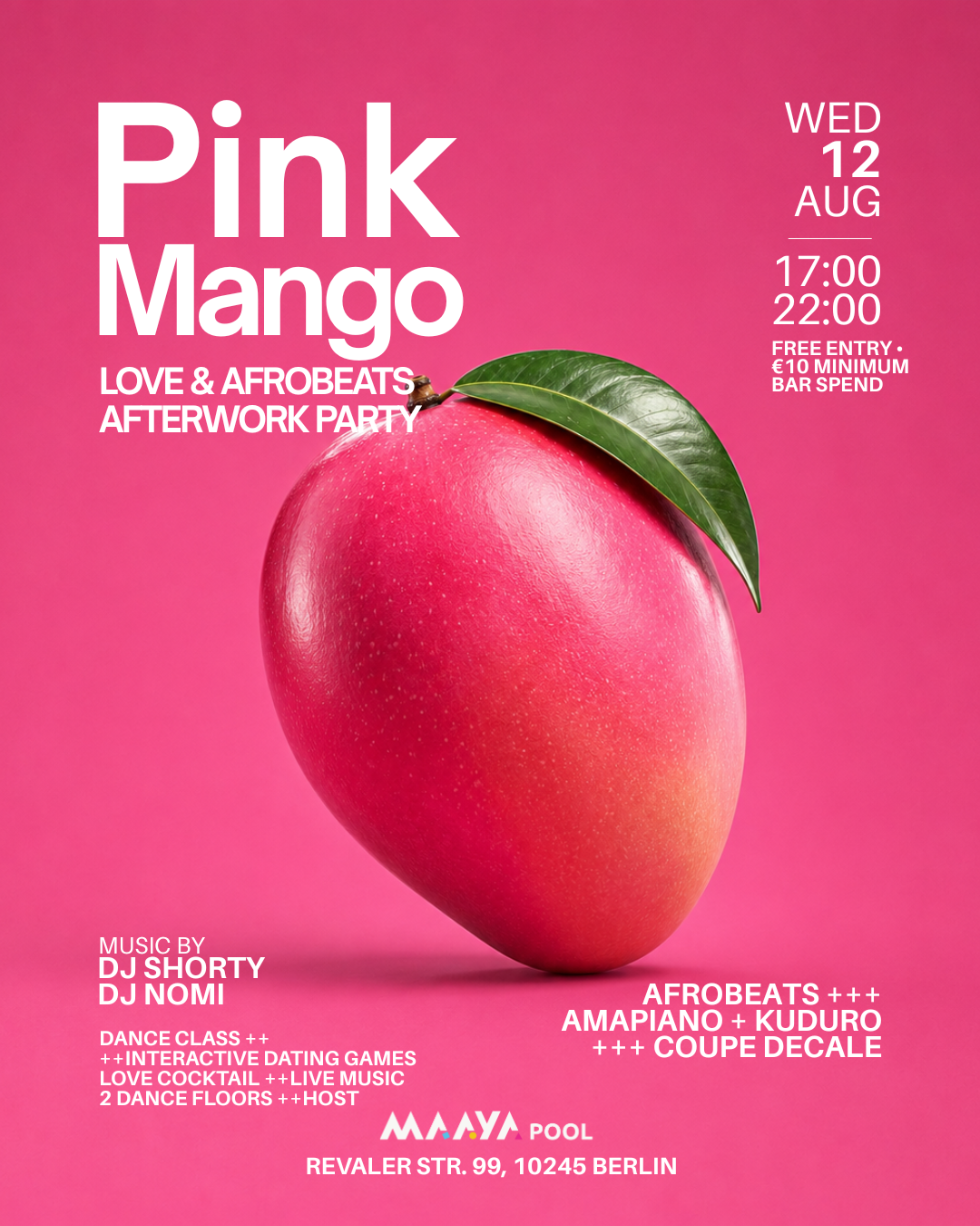 Pink Mango - Afterwork Afrobeats and dating games