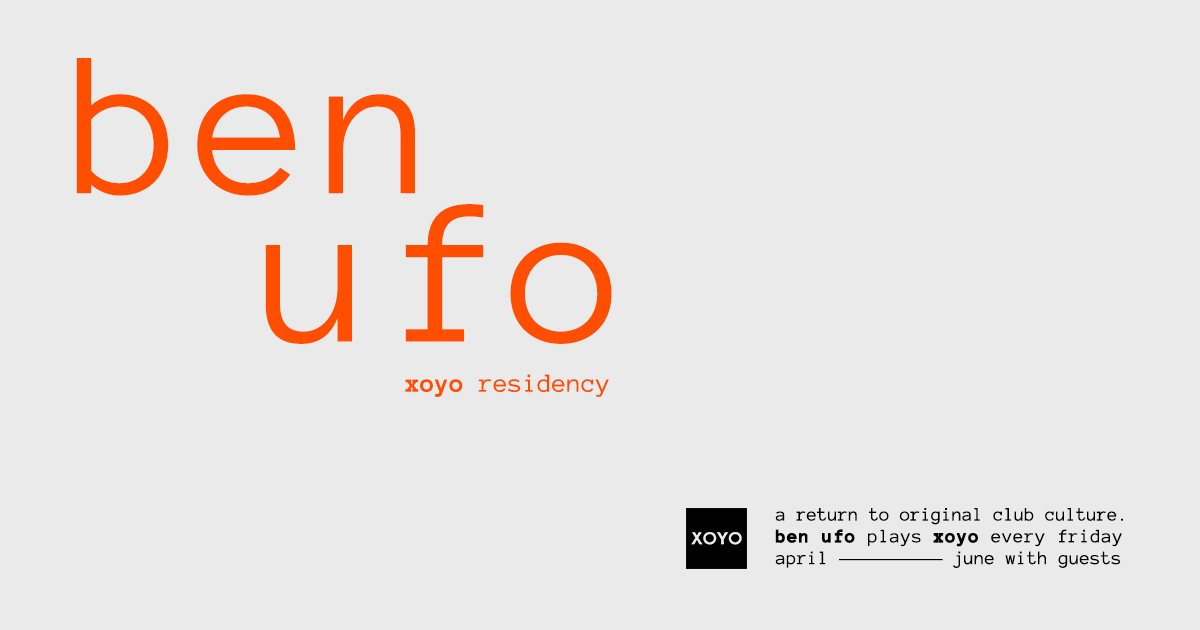 Ben UFO announces XOYO residency stacked with guests