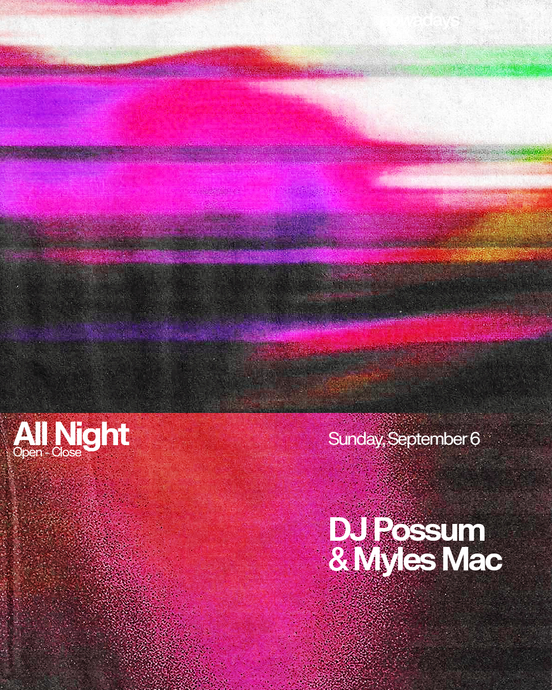 Sunday Night: DJ Possum & Myles Mac All Night