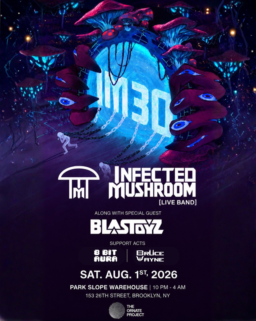 The Ornate Project: Infected Mushroom (live band) + Blastoyz - Park Slope Warehouse