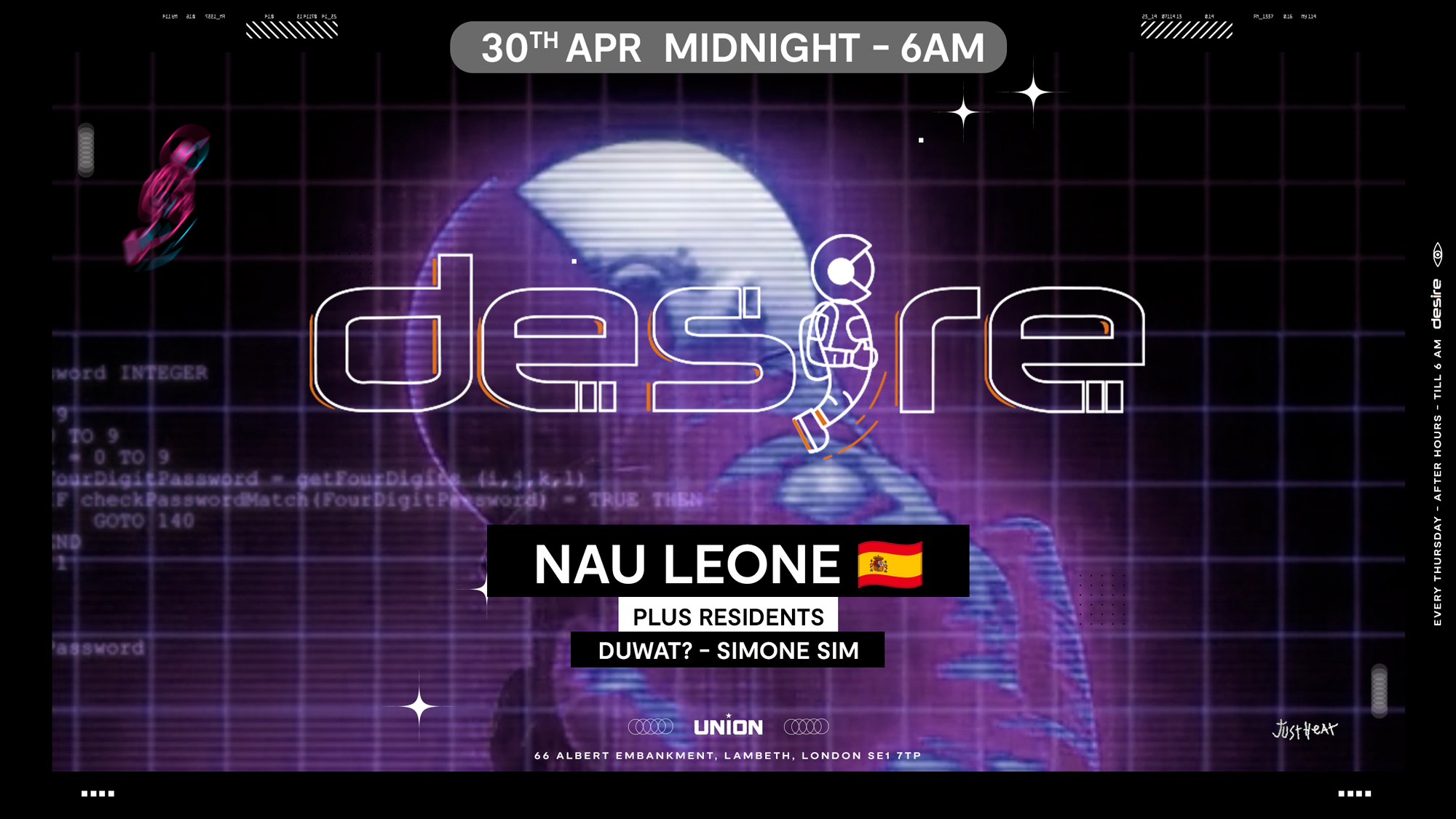 DESIRE - Weekly Thursday After Party - Nau Leone