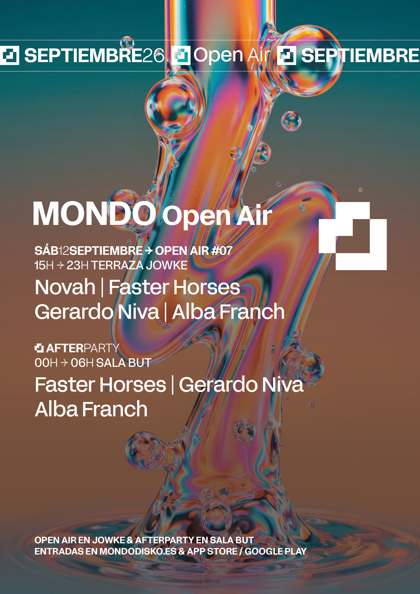 Mondo OPEN AIR 07: NOVAH / Faster Horses / Gerardo Niva / Alba Franch