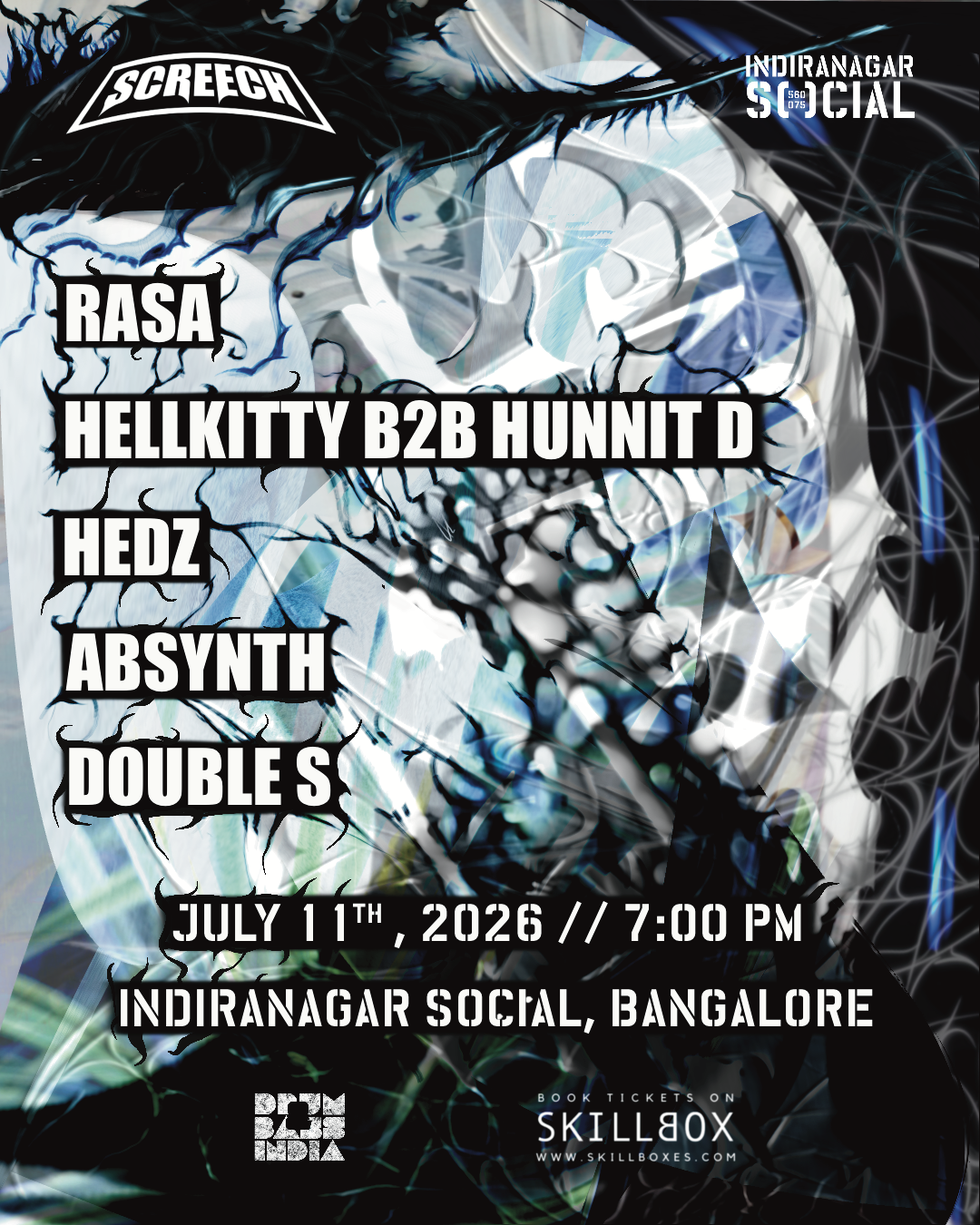 SCREECH - RASA, Hellkitty, HUNNIT D, HEDZ, ABSYNTH & DOUBLE S