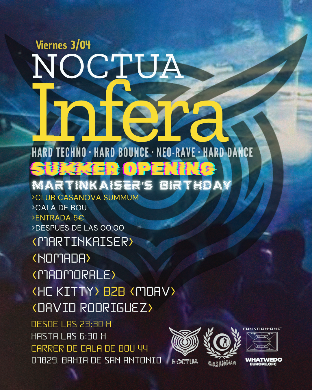 Noctua Infera [Hard techno] Summer Opening