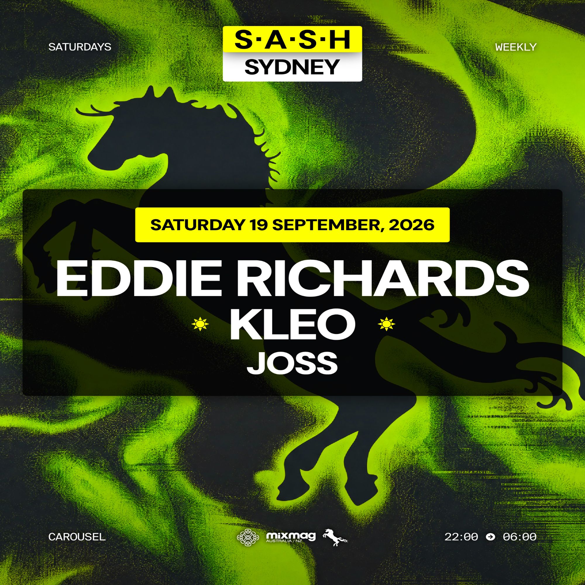 ★ S.A.S.H Sydney ★ Eddie Richards ★ Saturday 19th September ★