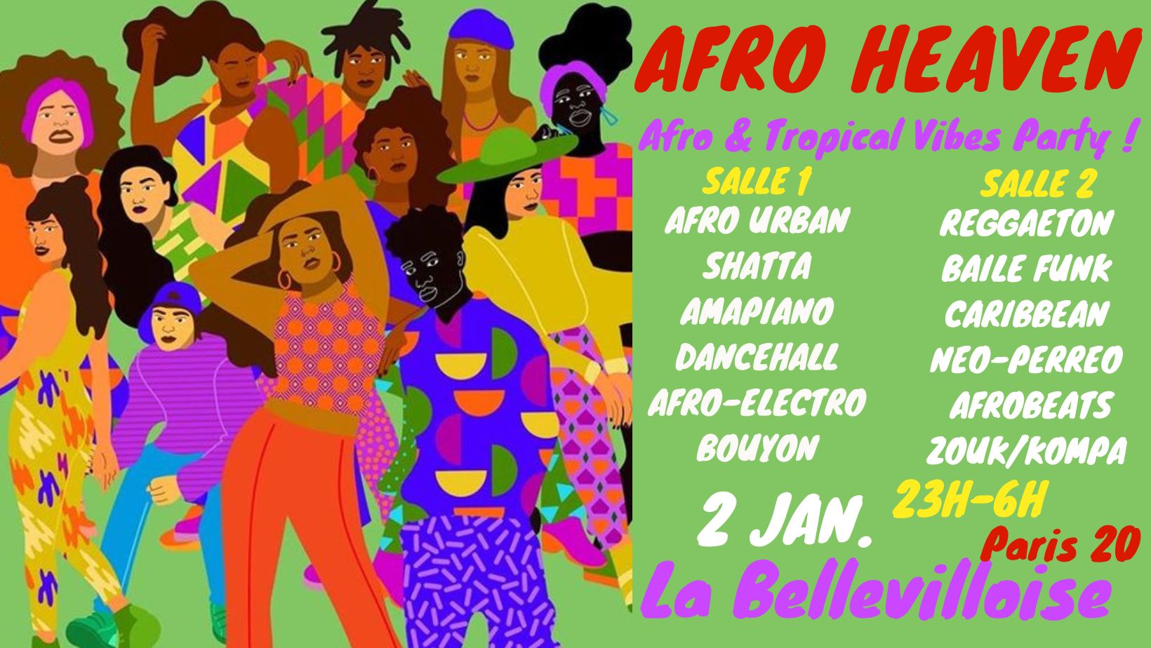 Afro Heaven ~ Afro & Tropical Vibes Party à La Bellevilloise 