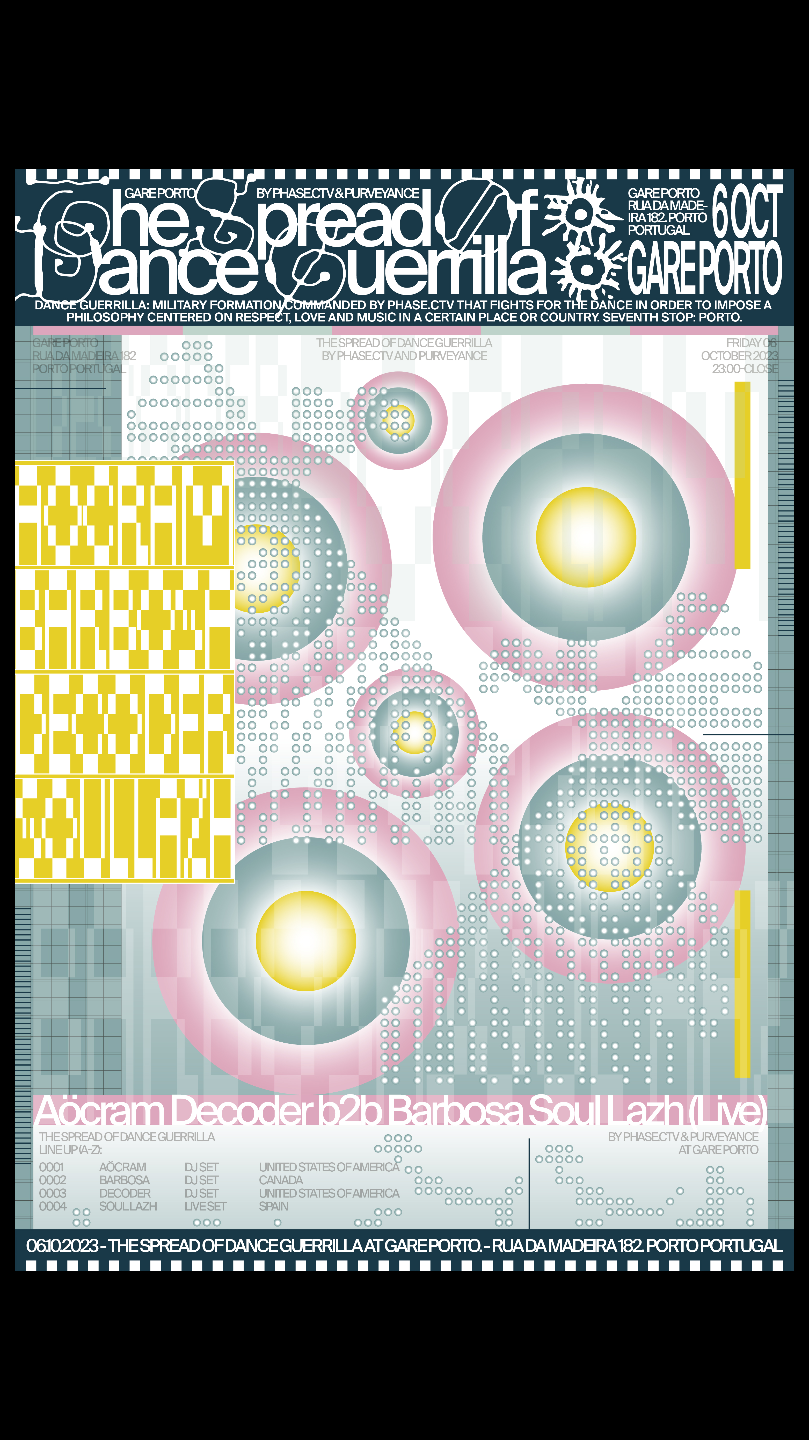 Phase Collective - Aöcram + Decoder b2b Barbosa + Soul Lazh live flyer