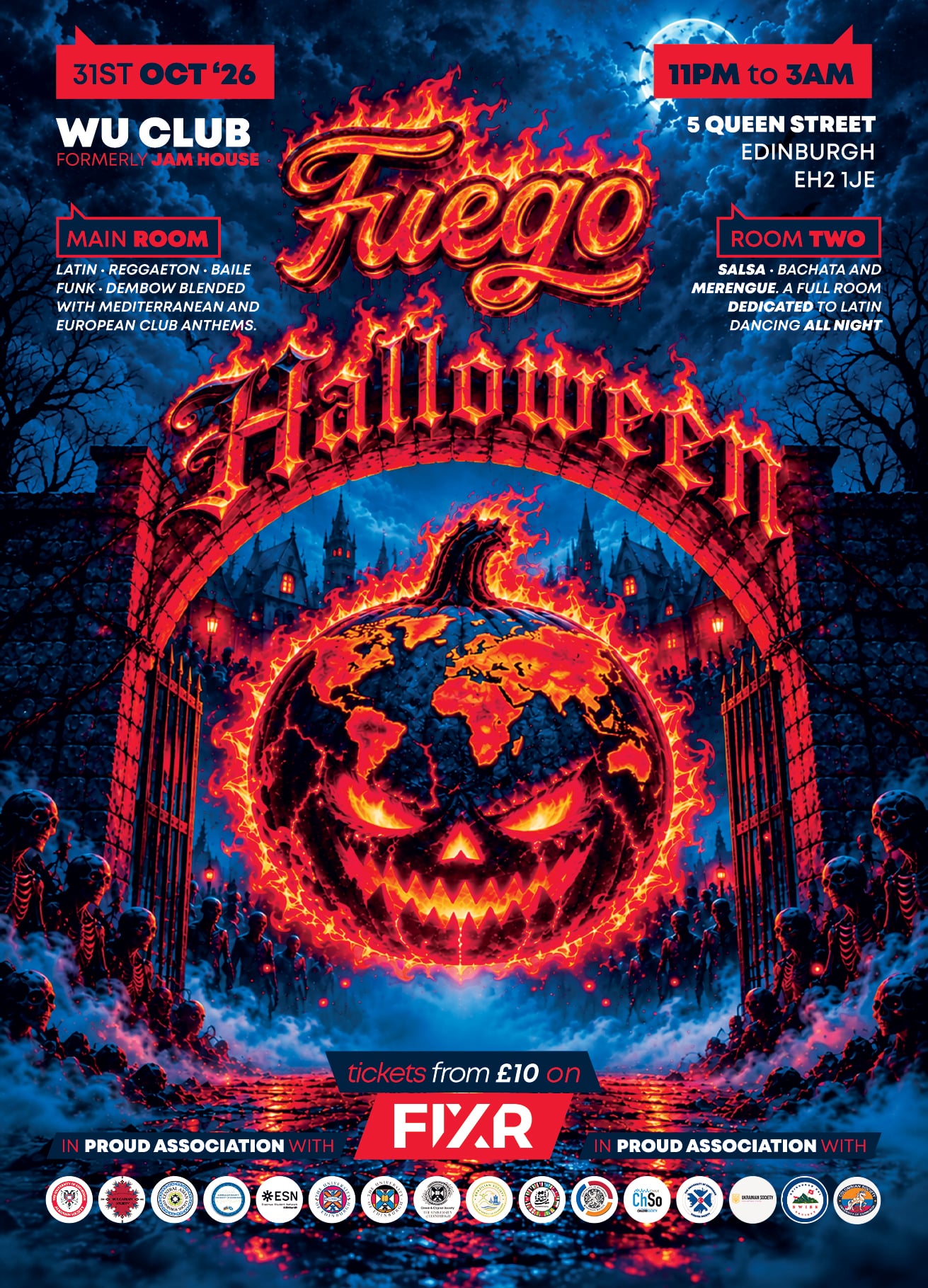 Fuego - Halloween special at WU Club, Edinburgh EH2 1JE