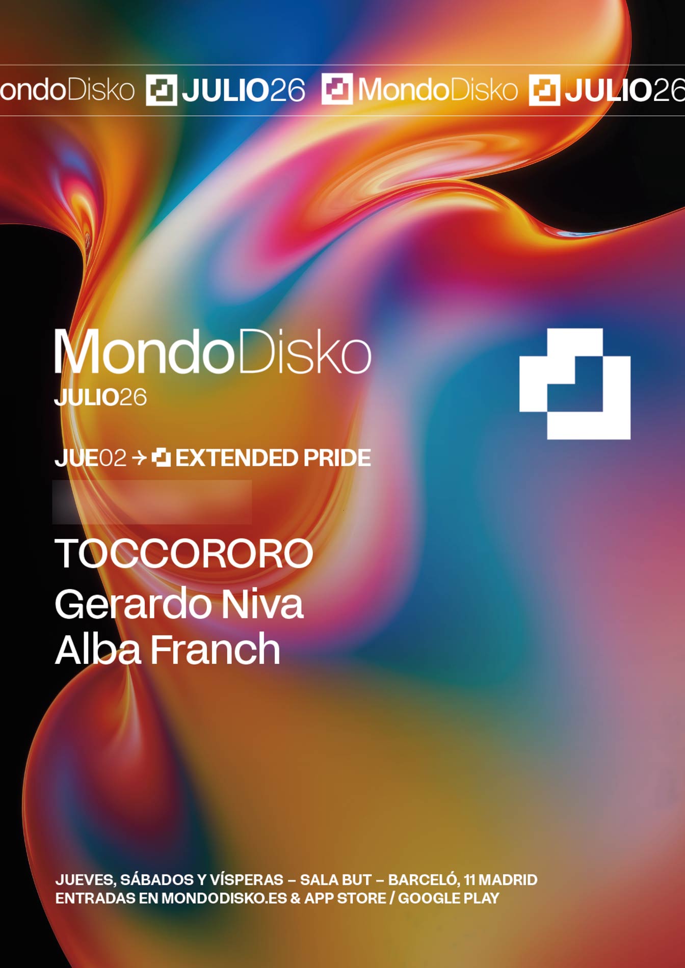 EXTENDED PRIDE: TBA / TOCCORORO / Gerardo Niva / Alba Franch