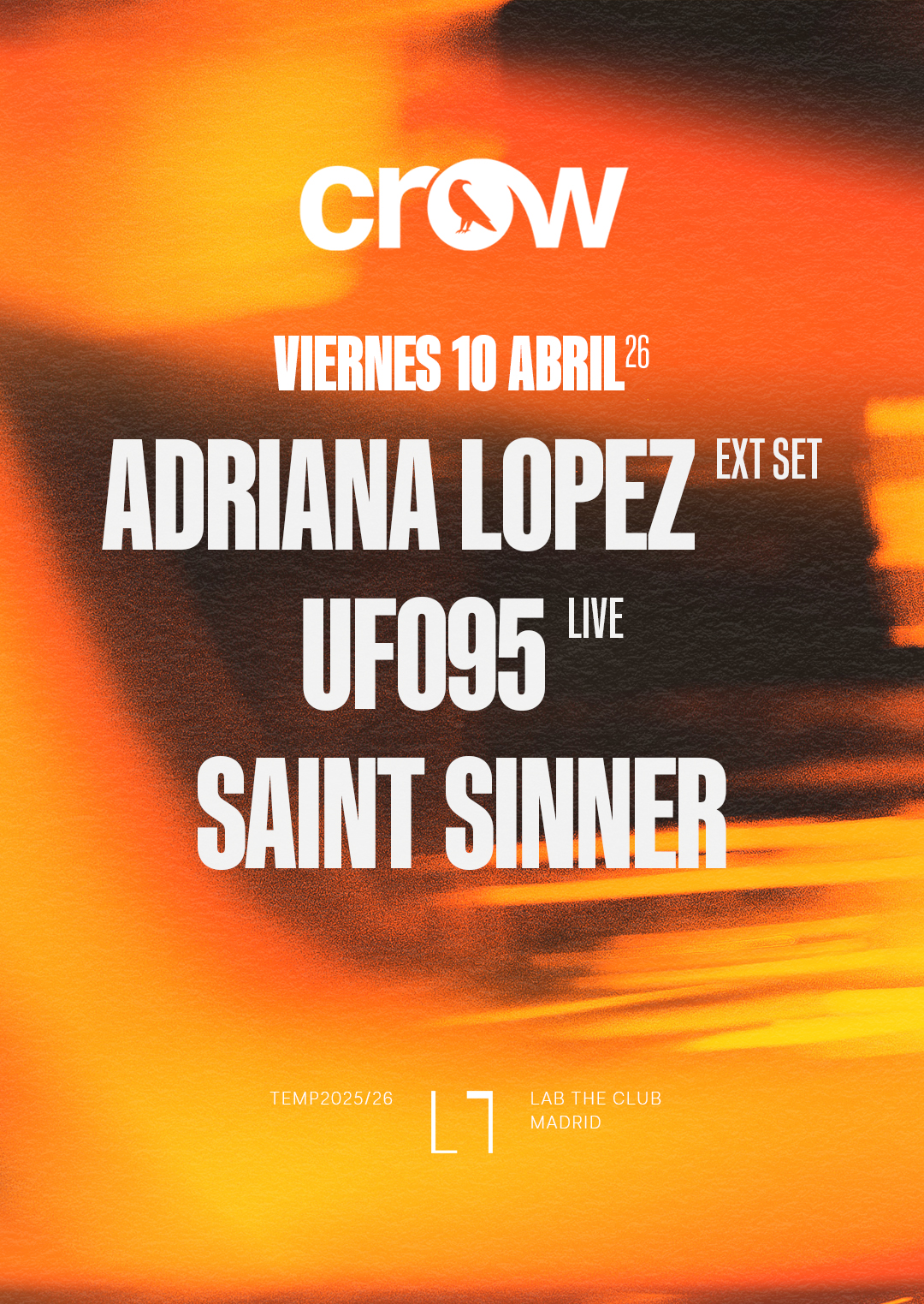 CROW with Adriana Lopez [EXTENDED SET] + UFO95 live! + SAINT SINNER