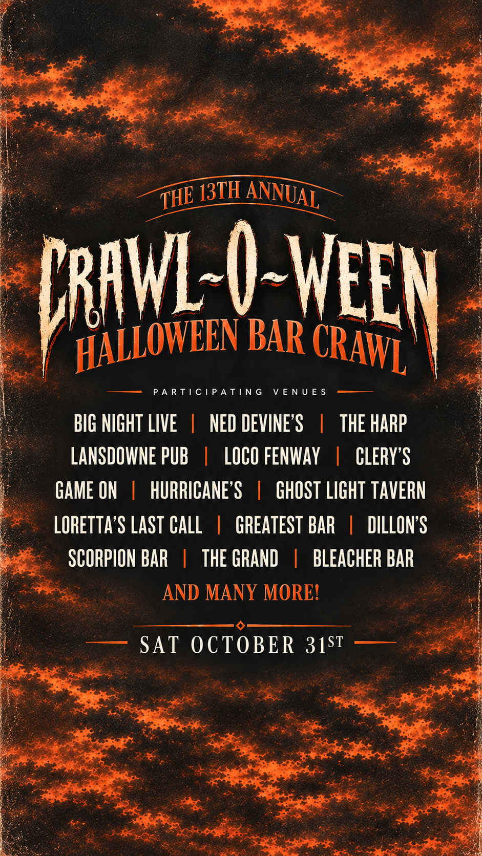 Crawl-O-Ween 2026: Boston's Official Halloween Bar Crawl