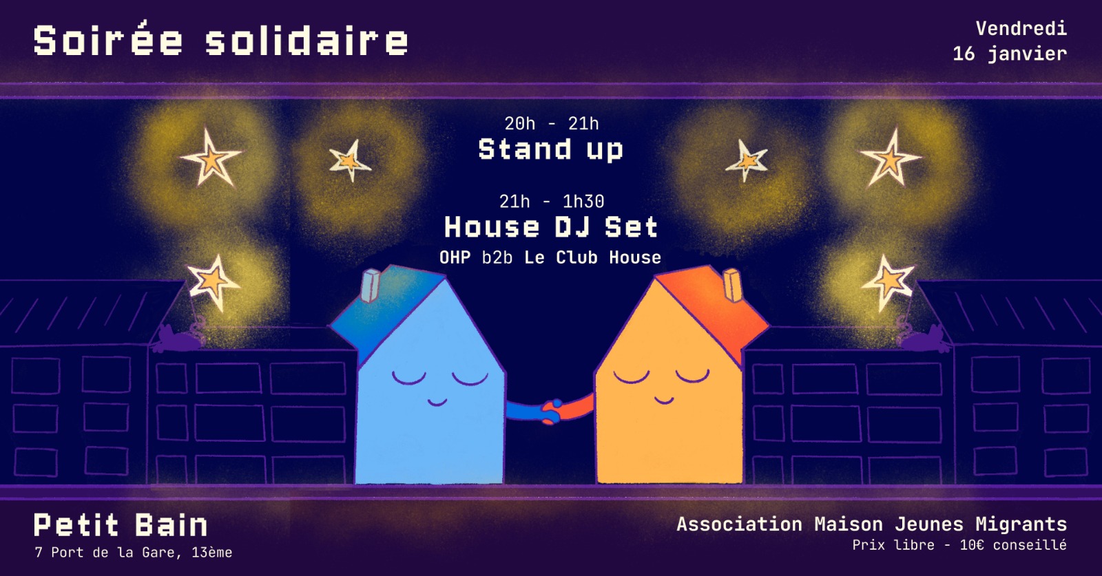 Le Club House x OHP - Soirée solidaire & standup