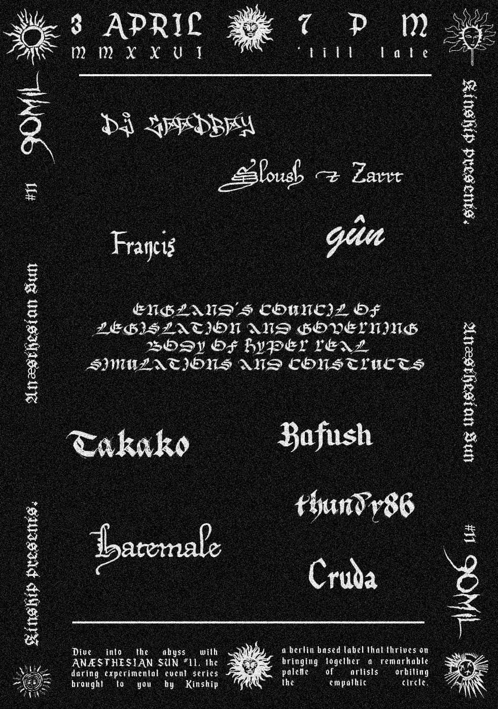 Kinship presents: Anæsthesian Sun #11