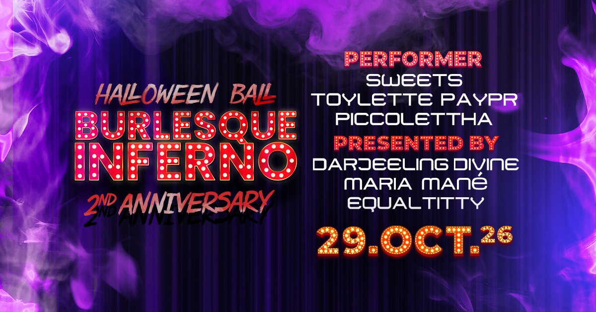 Burlesque Inferno at KitKat 'Burlesque Halloween Ball 2026' (Start 7 pm)