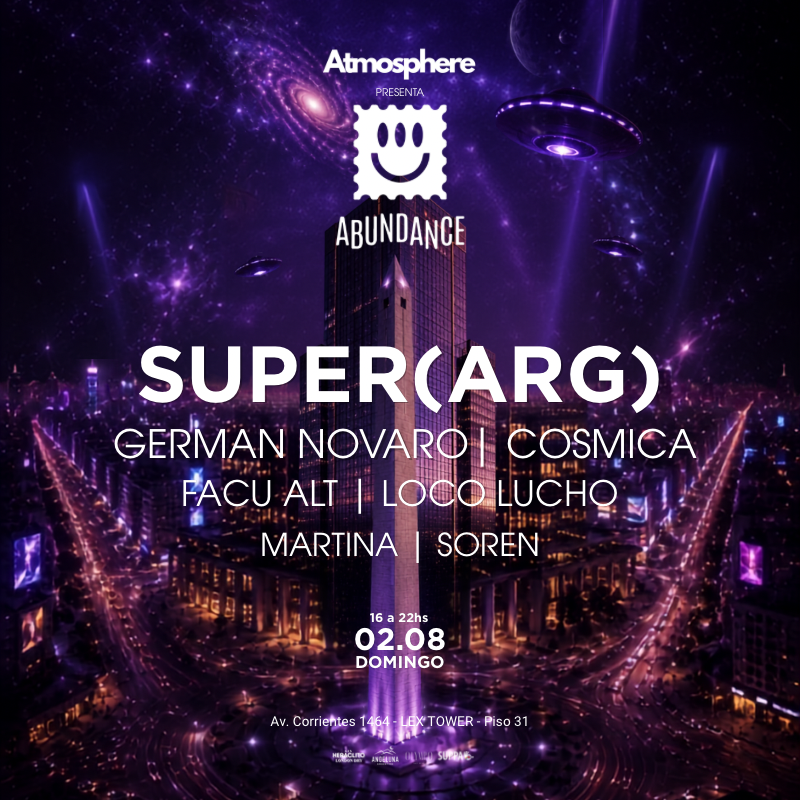 Super (ARG), Sunset x Atmosphere, Olympo Sky Bar, Microcentro Buenos Aires
