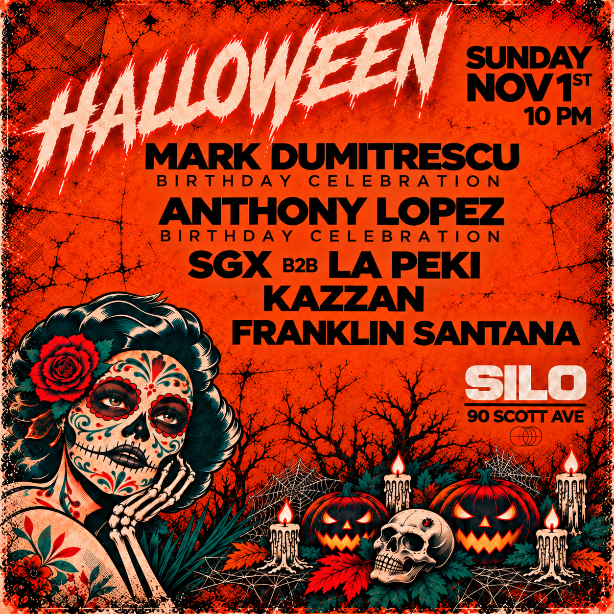 Mark Dumitrescu / Anthony Lopez / SGX b2b La Peki / Kazzan / Franklin Santana flyer